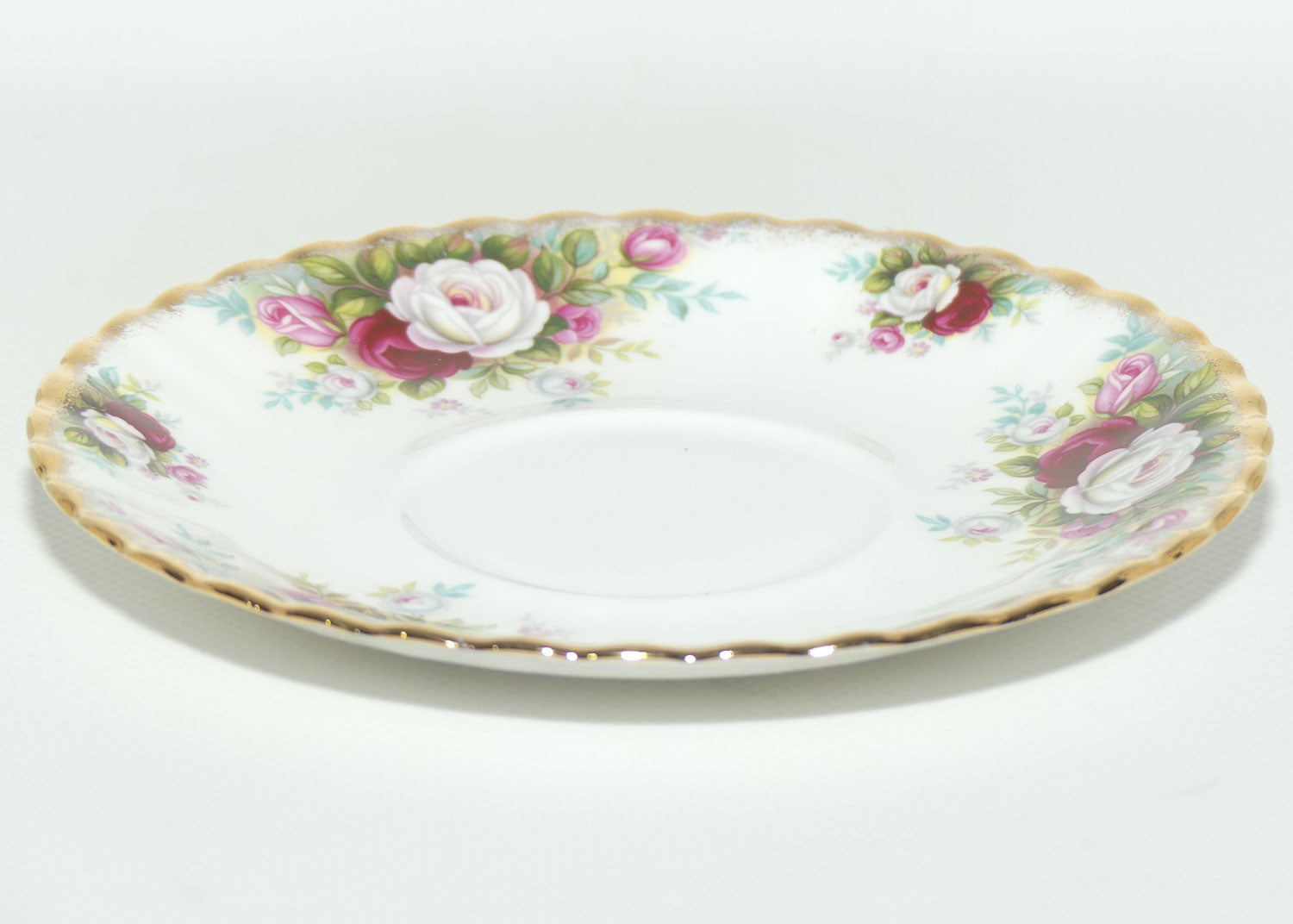 Royal Albert Bone China England Celebration underplate for handled coupe | UK Made