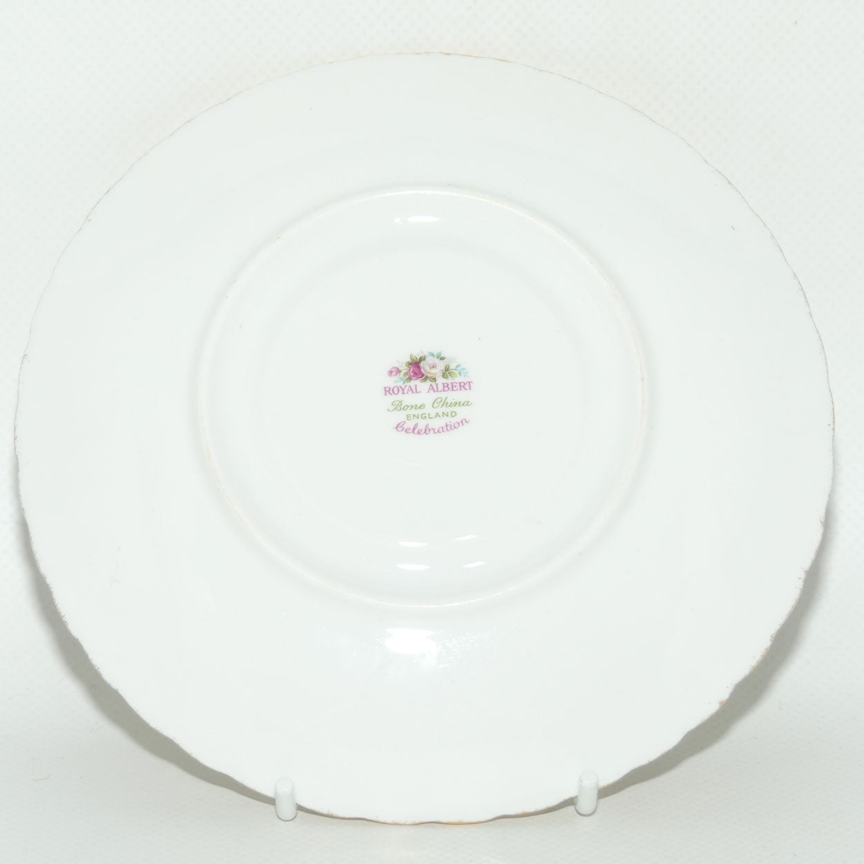 Royal Albert Bone China England Celebration underplate for handled coupe | UK Made
