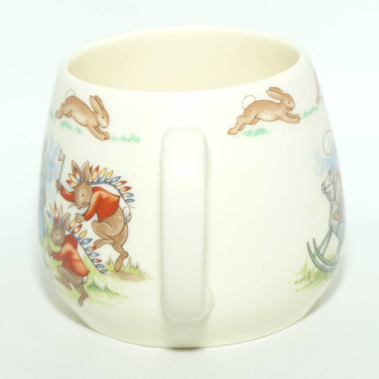 Royal Doulton Bunnykins Cowboys and Indians | Cowboy on Rocking Horse single handle Don mug
