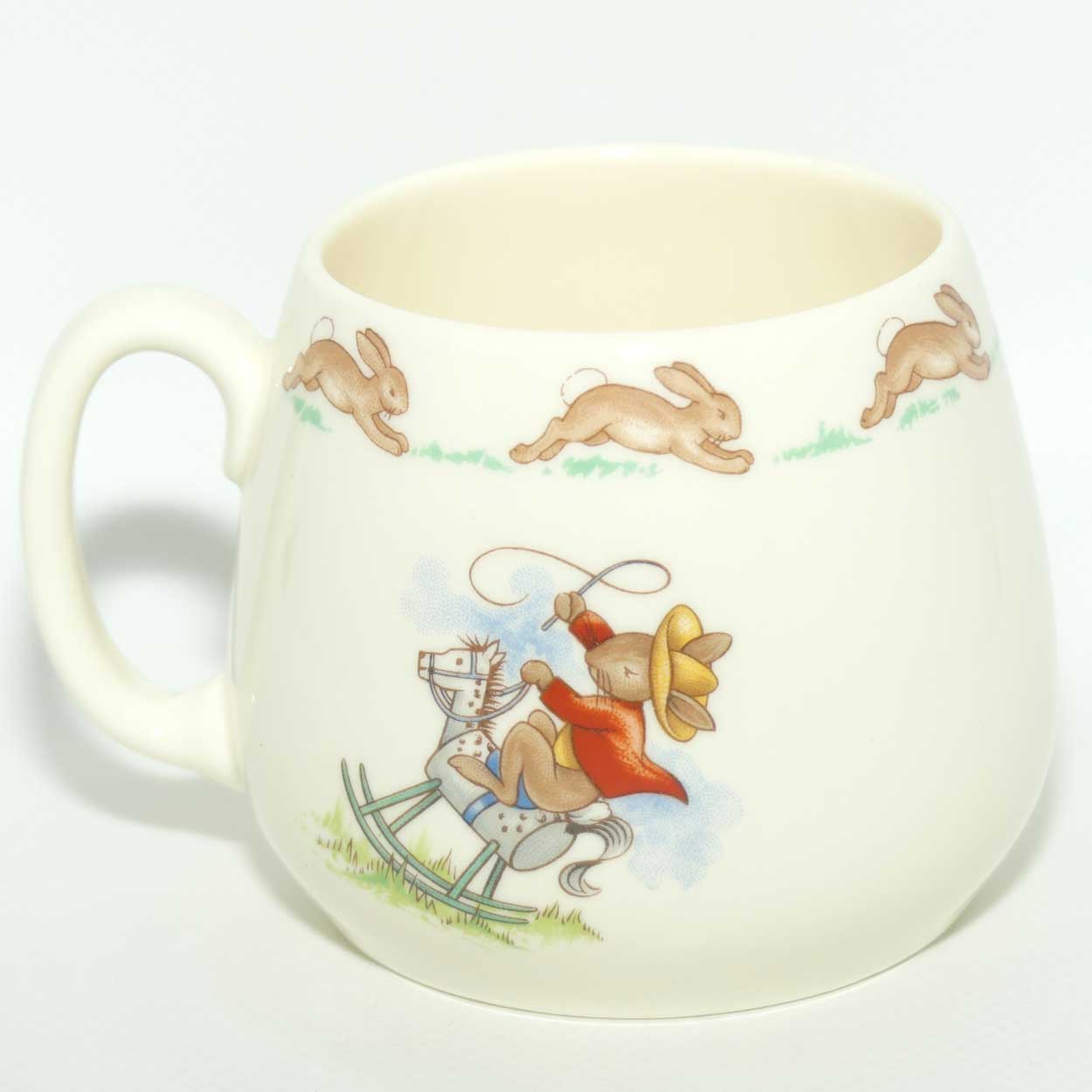 Royal Doulton Bunnykins Cowboys and Indians | Cowboy on Rocking Horse single handle Don mug