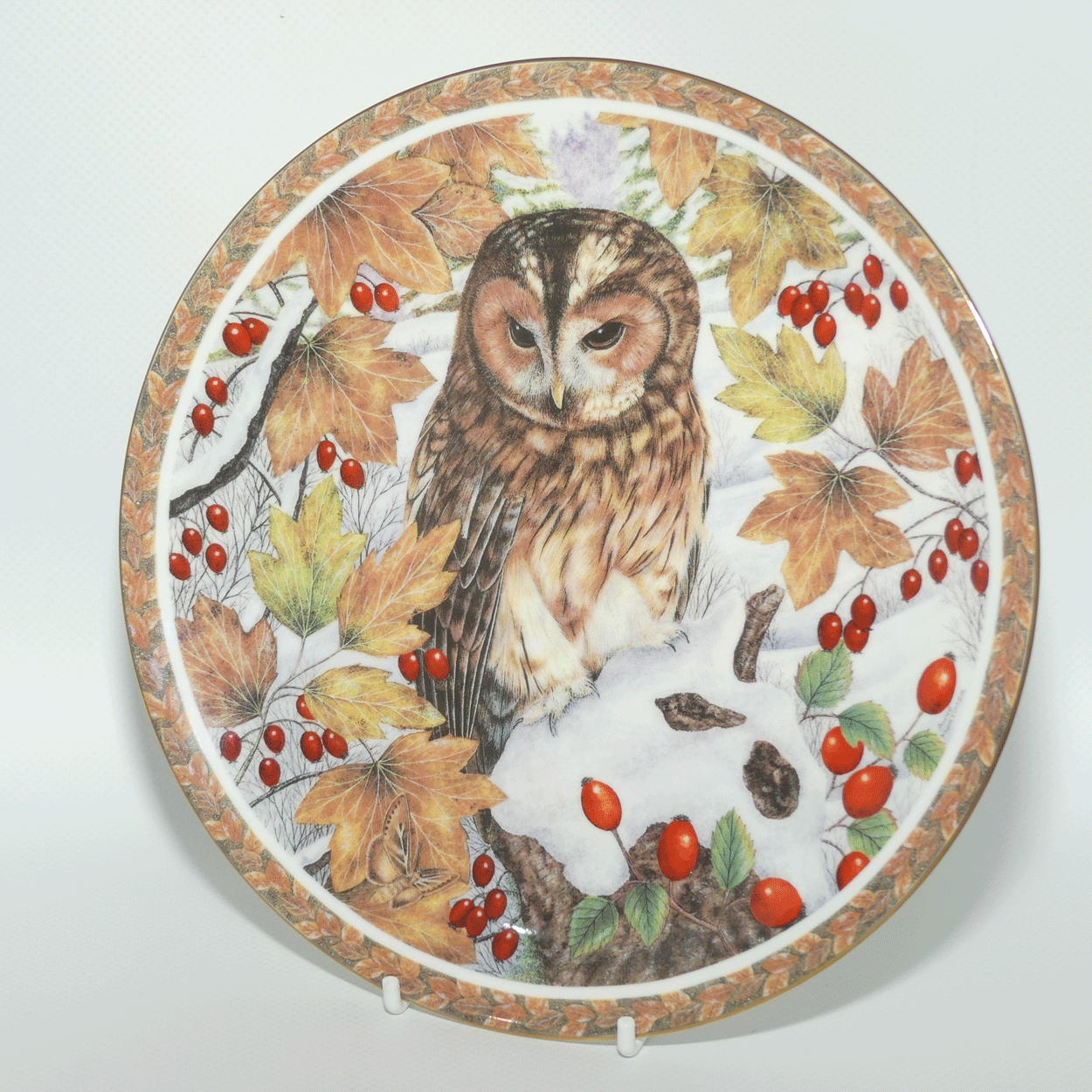 Coalport plate | Winter Scenes | The Owl