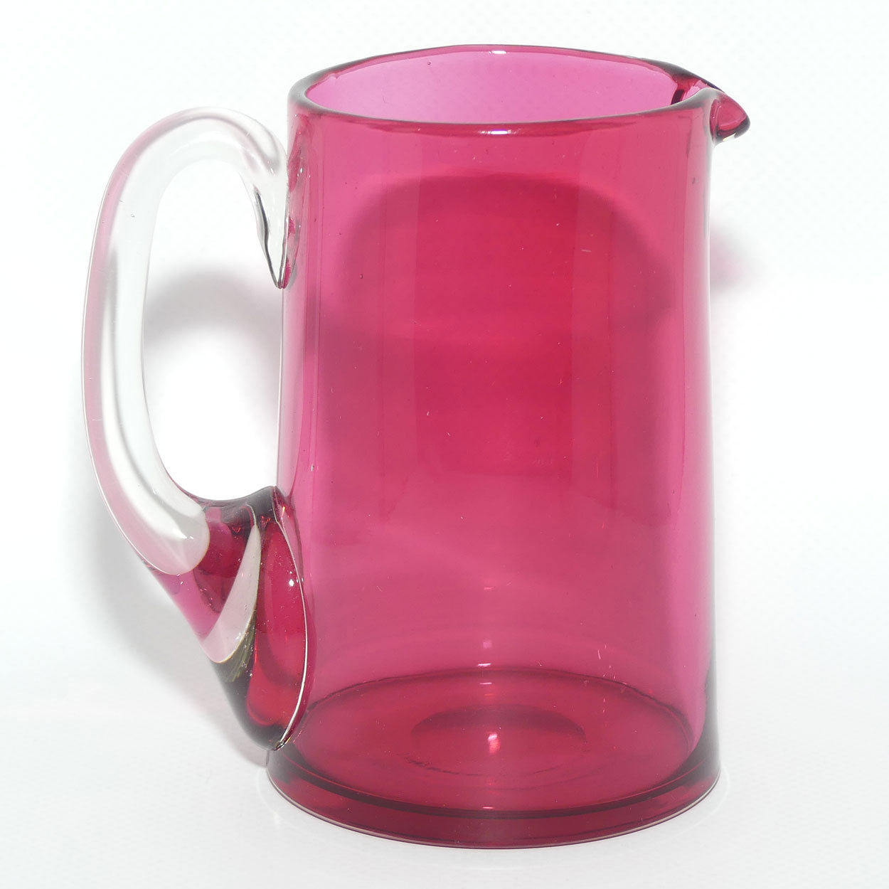 Victorian era Cranberry Glass tapering form milk jug