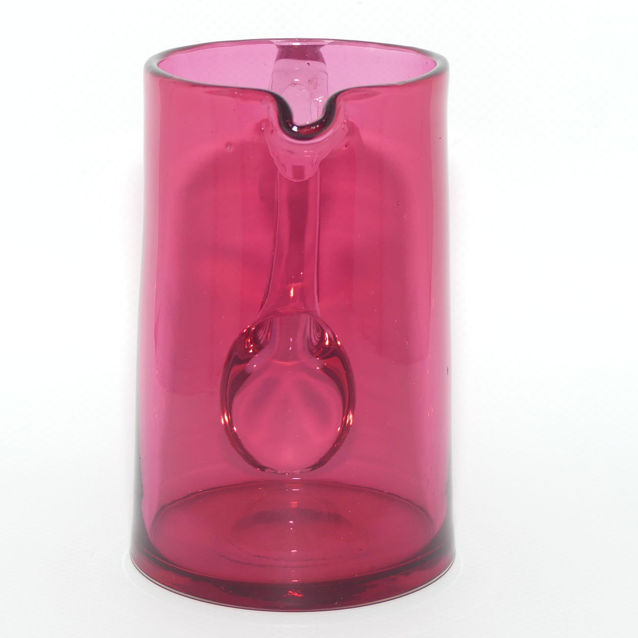 Victorian era Cranberry Glass tapering form milk jug