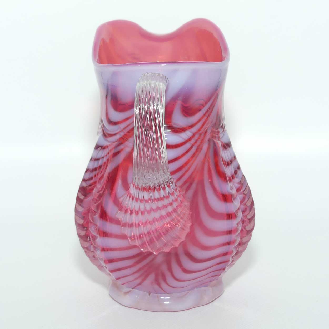 Fenton Glass USA Cranberry Opalescent jug