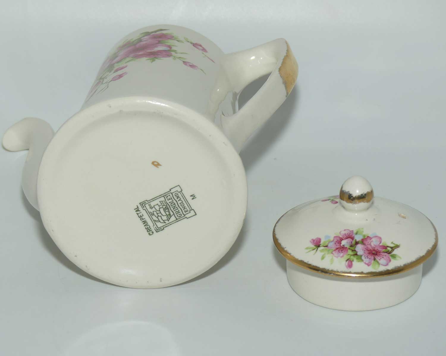 Grindley England Cream Petal Floral coffee set