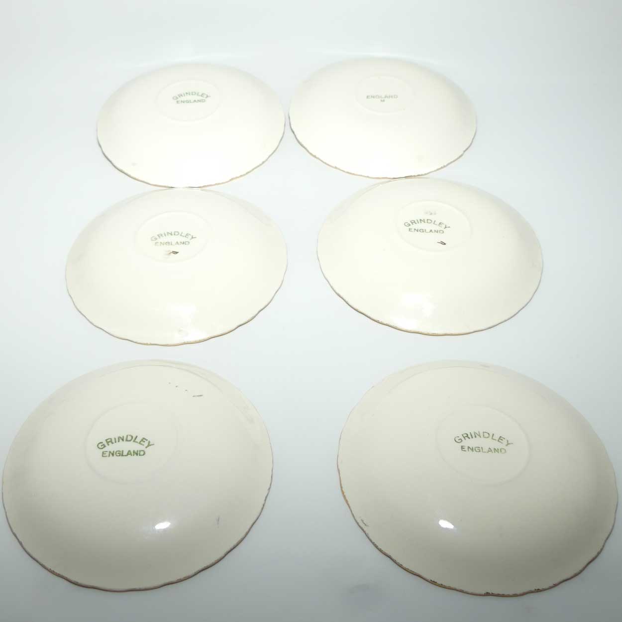 Grindley England Cream Petal Floral coffee set