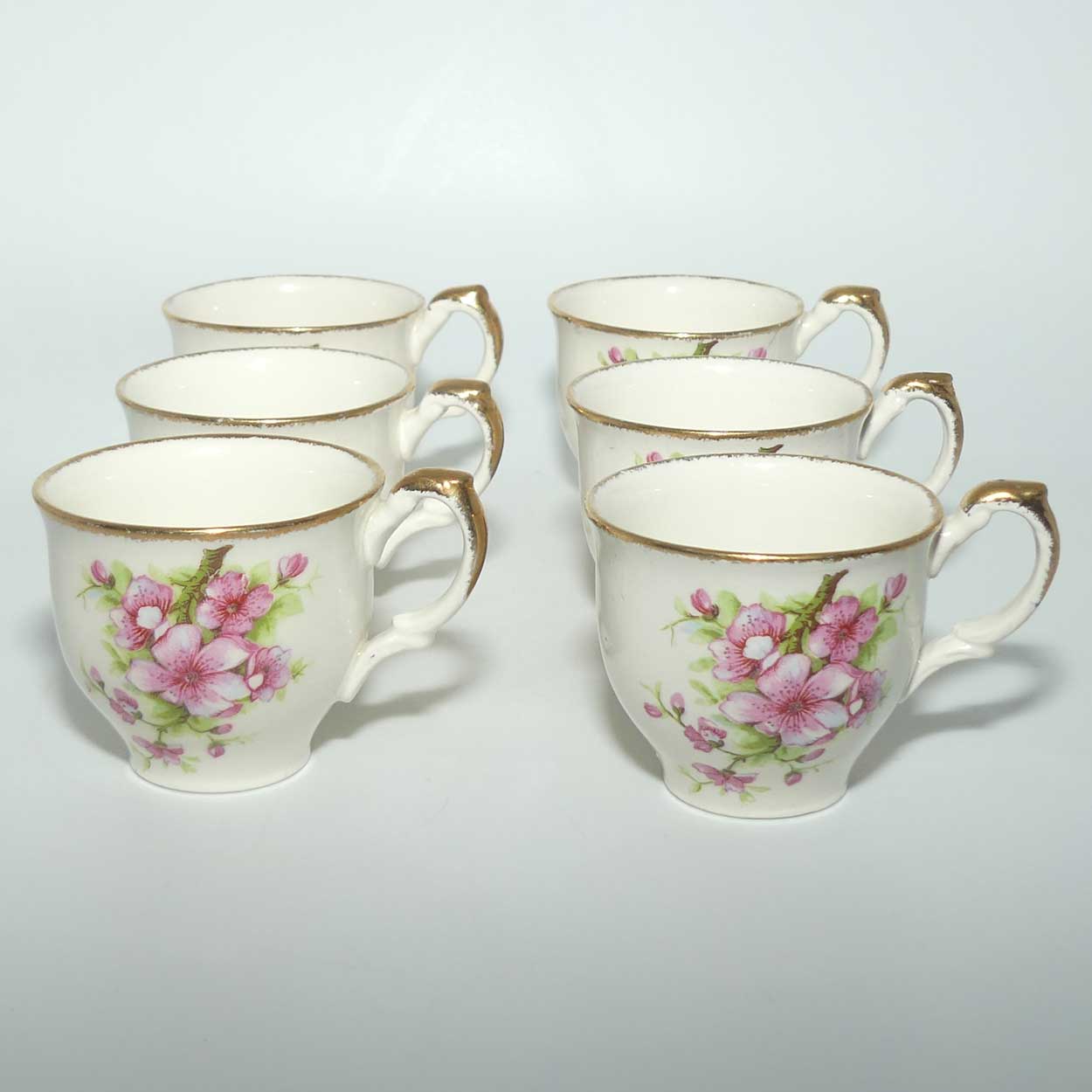 Grindley England Cream Petal Floral coffee set