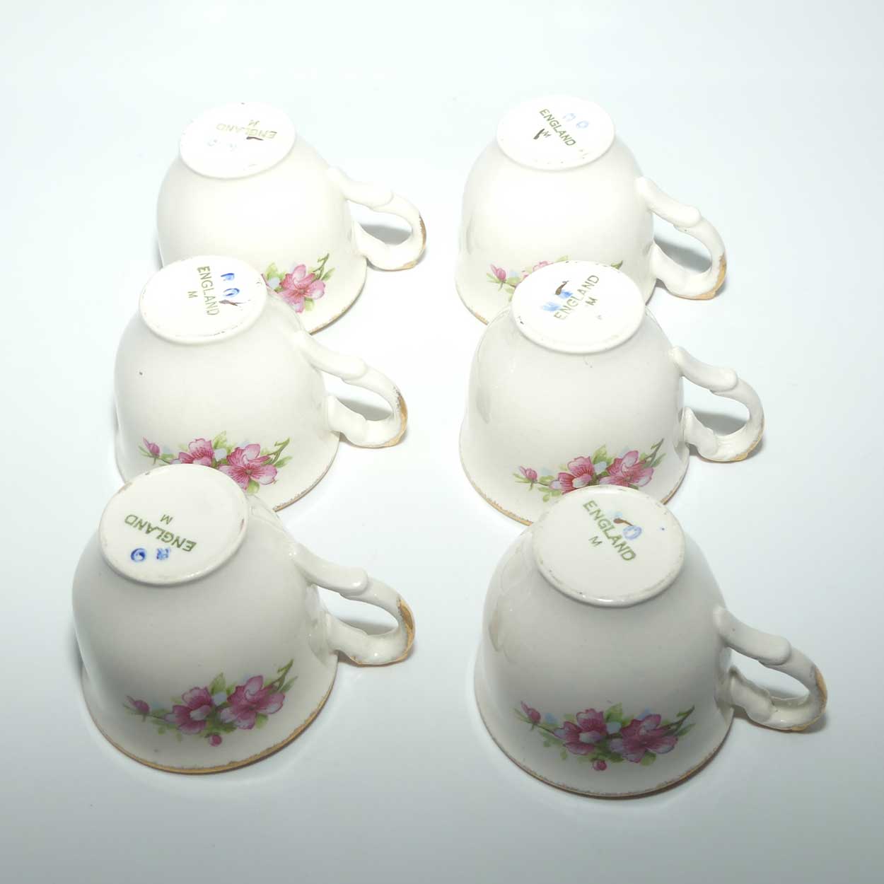Grindley England Cream Petal Floral coffee set