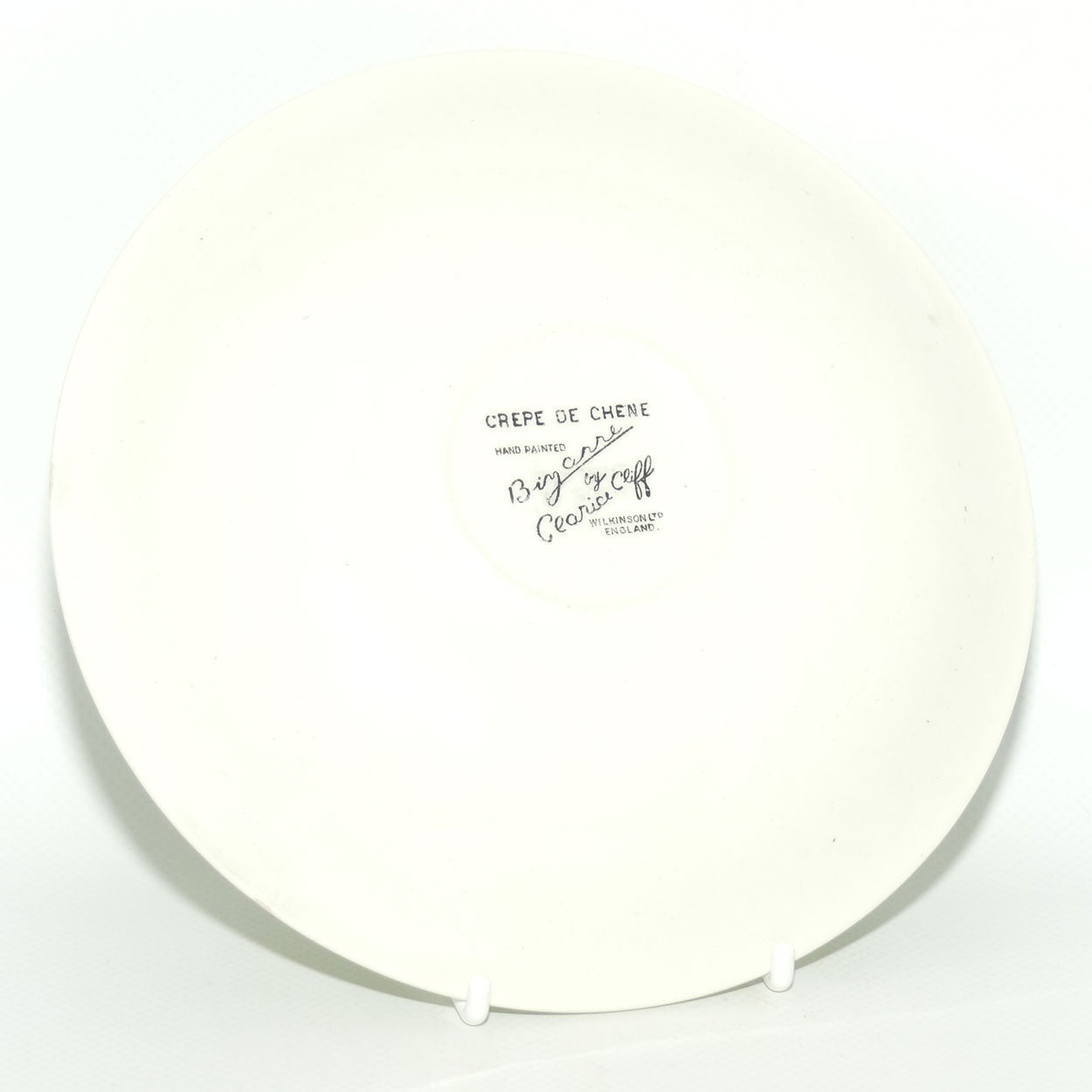 Clarice Cliff Bizarre Crepe de Chene lidded coupe on underplate | Green ground