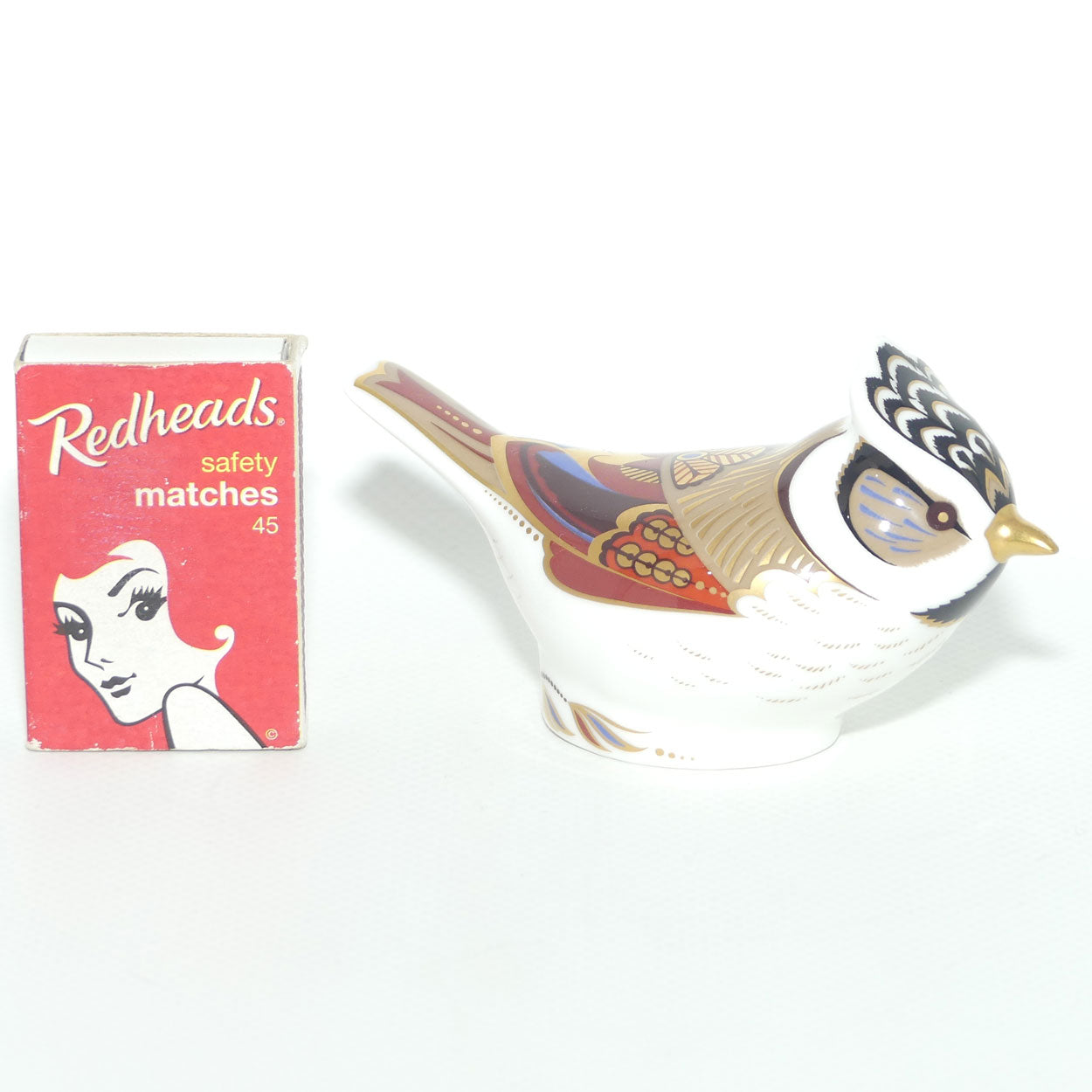 Royal Crown Derby paperweight | Crested Tit | Members Piece | boxed