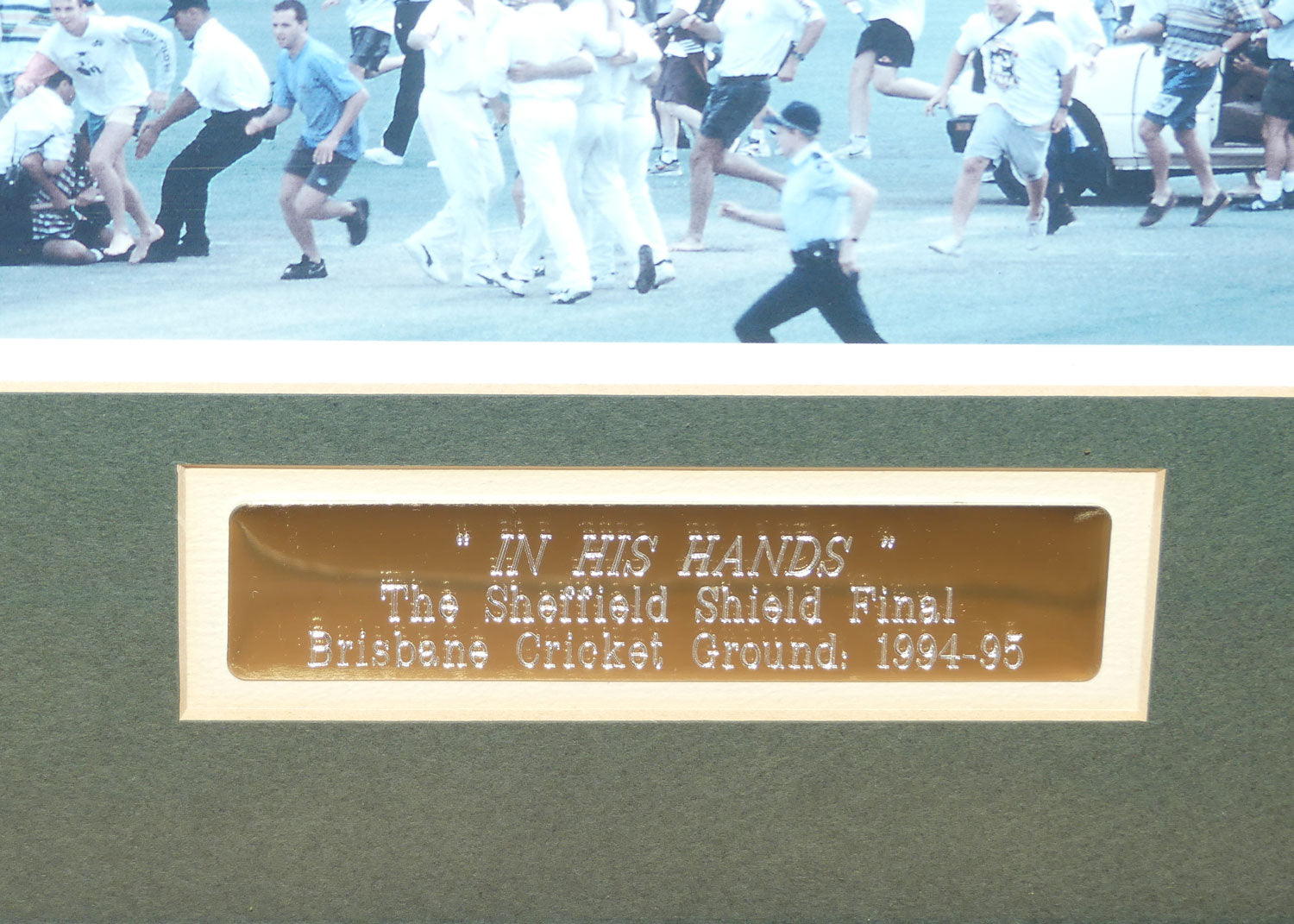 Australian Cricket Memorabilia picture | Sheffield Shield Final 1994 - 95 | In His Hands | Limited Edition