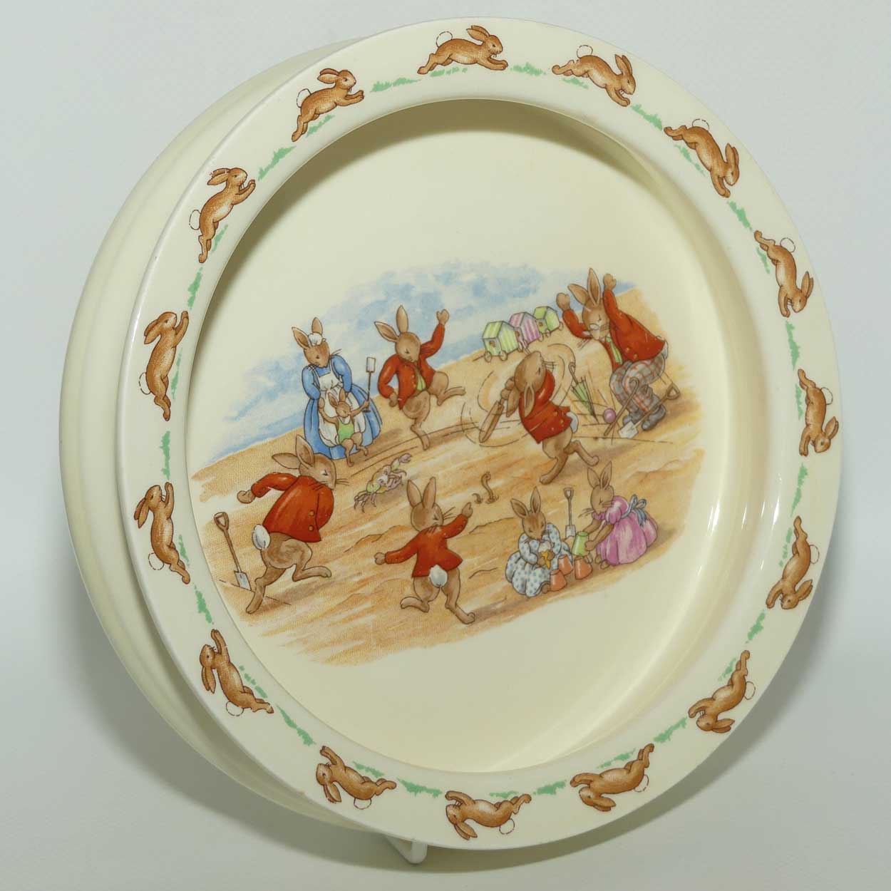 Royal Doulton Bunnykins Tableware Cricket Game baby plate | Round | Large