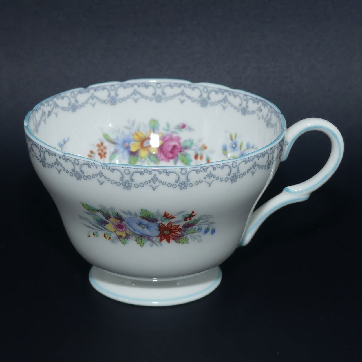 Shelley Henley shape Crochet pattern trio | White Wash | Blue Trim