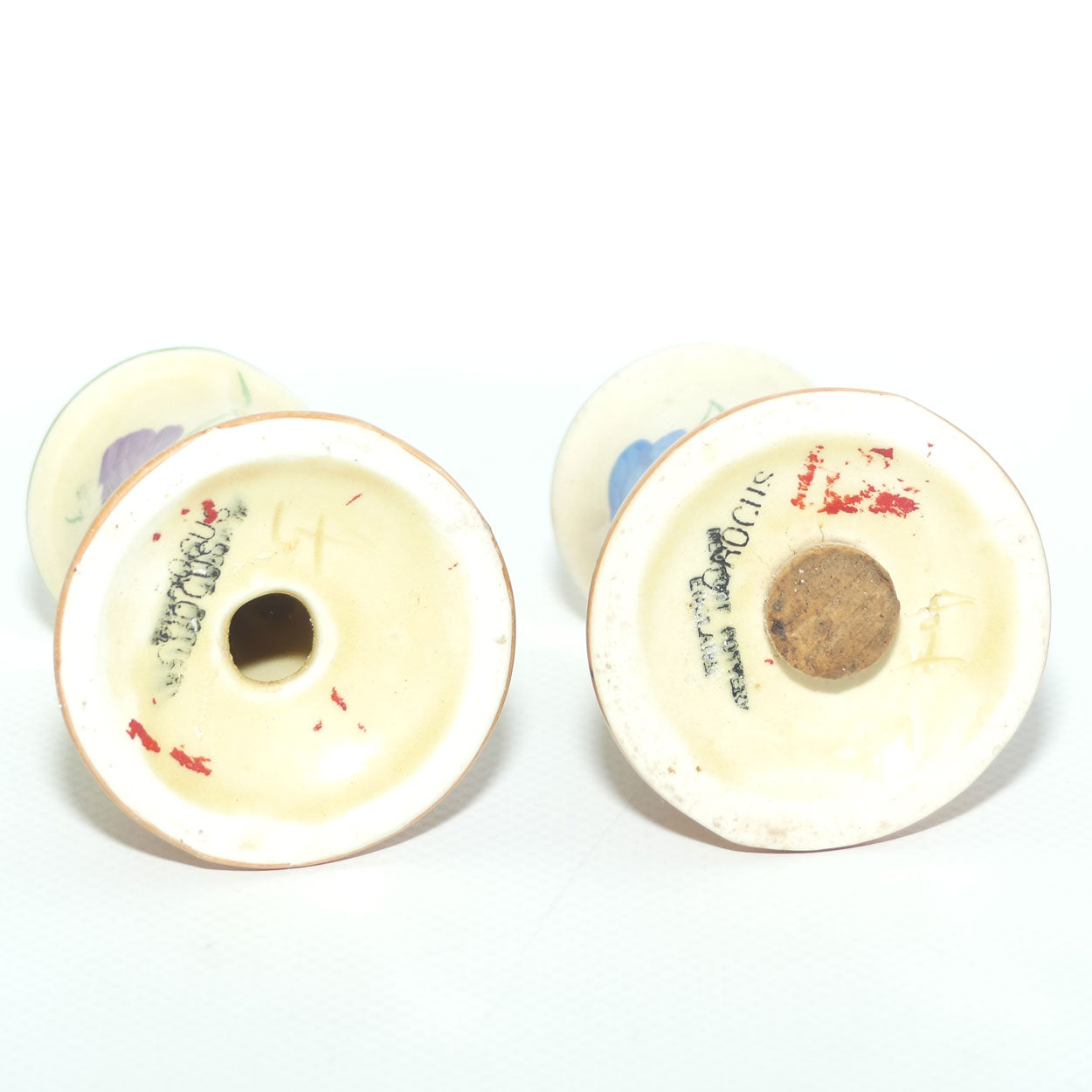 Clarice Cliff Crocus pattern 3 piece cruet set