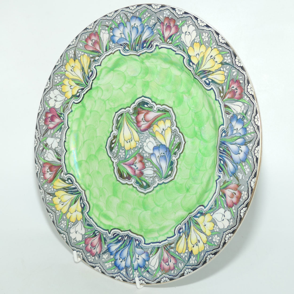 Maling plate Crocus with Victoria Green Ground 6437