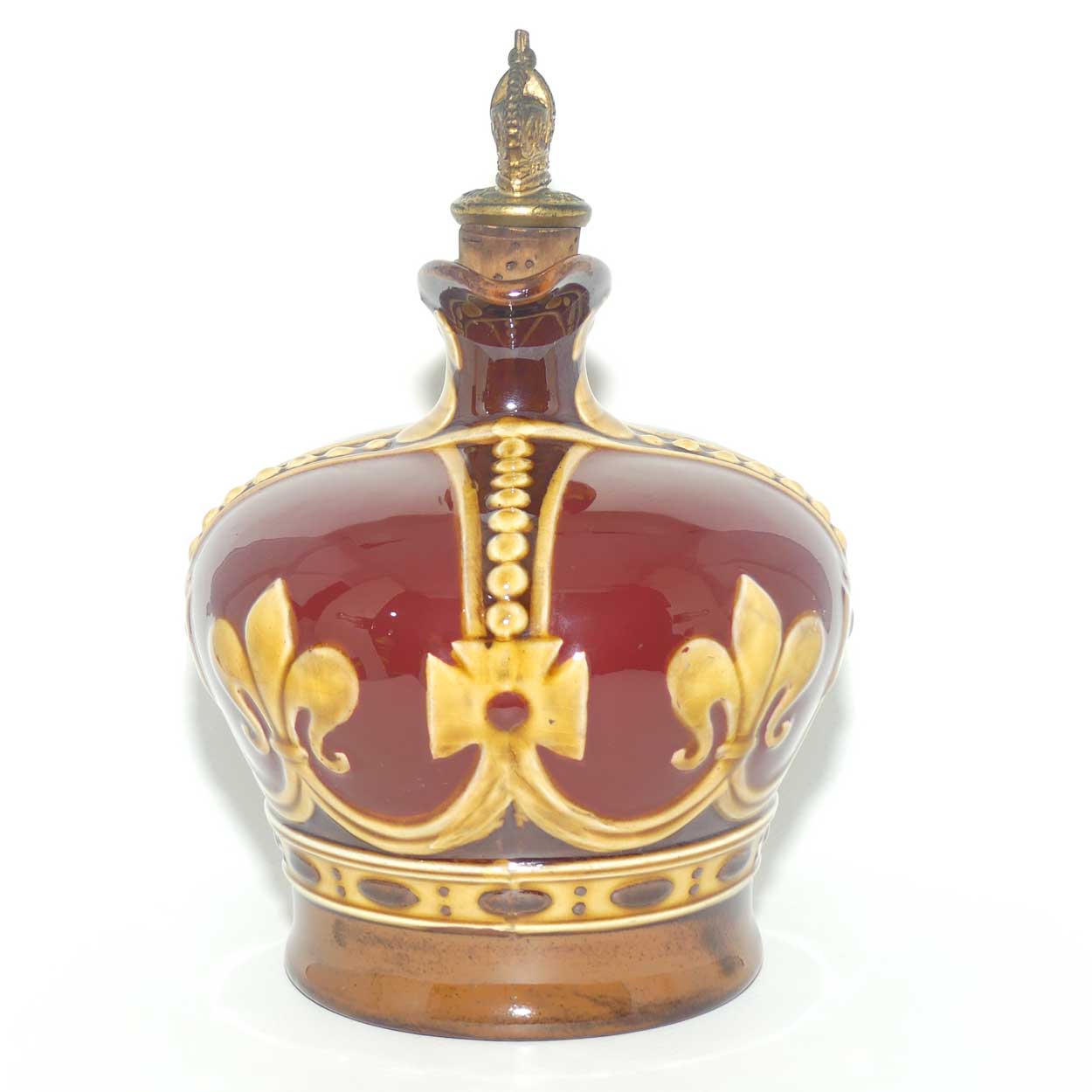 Royal Doulton Kingsware flask | George VI Coronation Crown