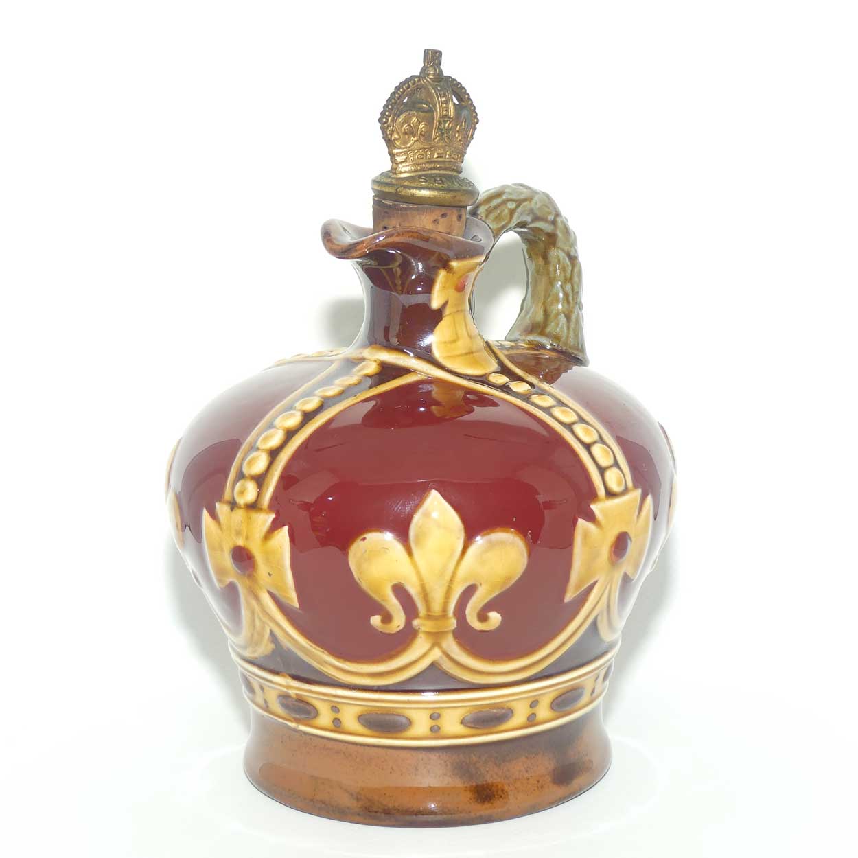 Royal Doulton Kingsware flask | George VI Coronation Crown