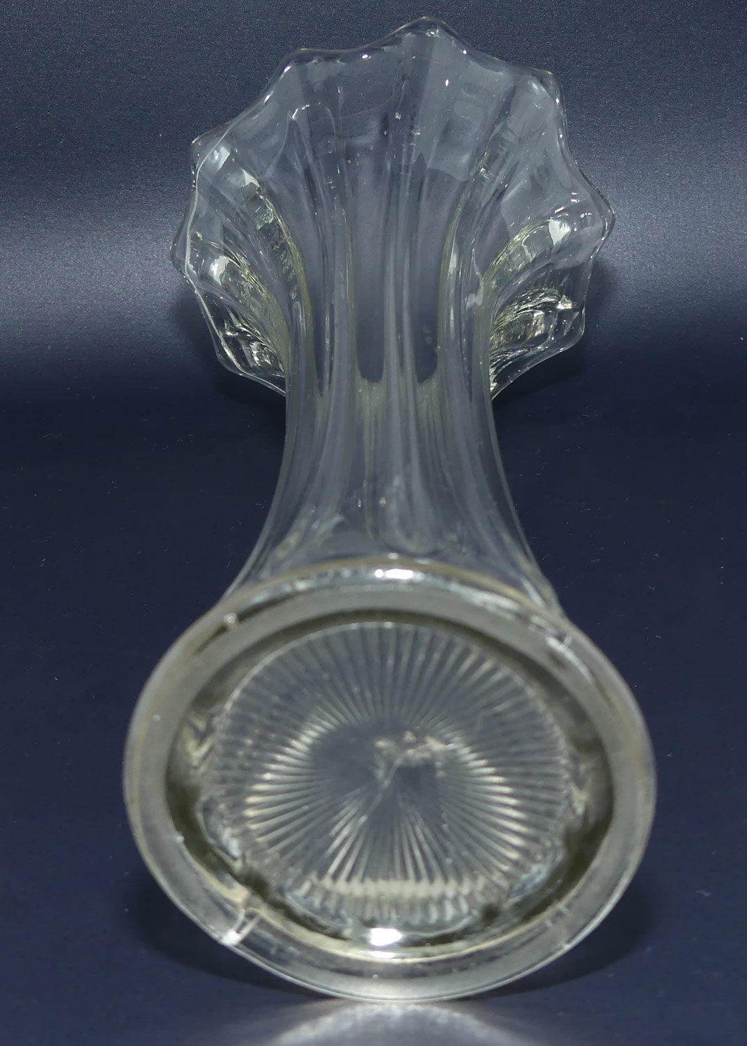 Crown Crystal Glass Lily Vase | Clear | 24cm tall