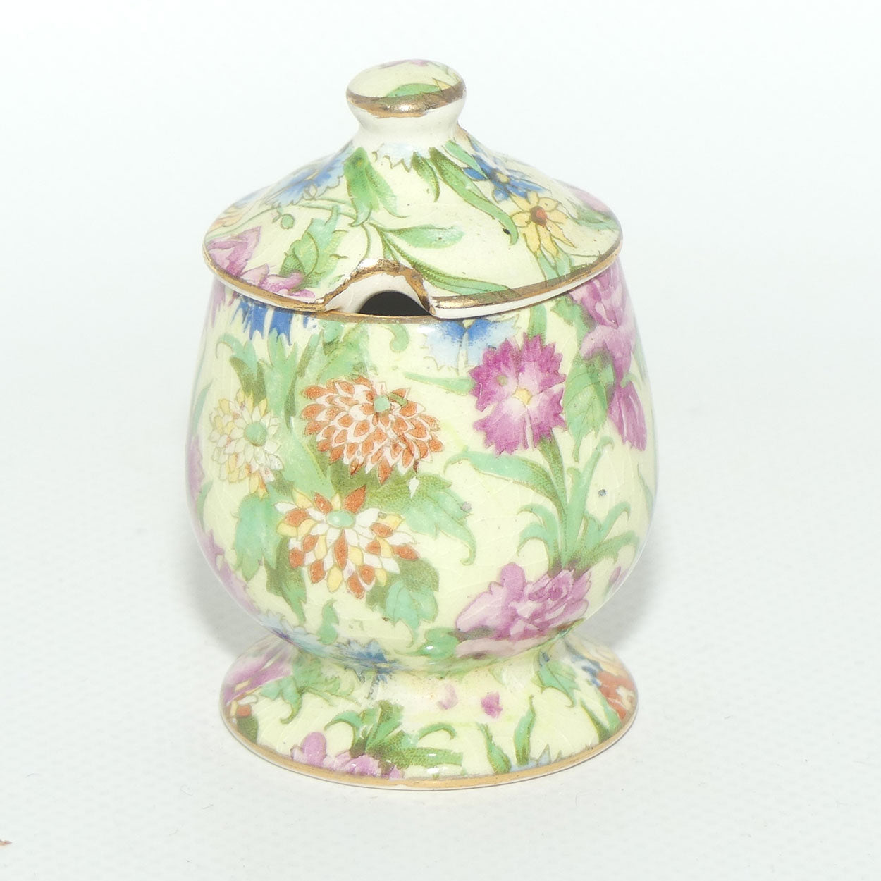 Royal Winton Kew Chintz cruet set on tray