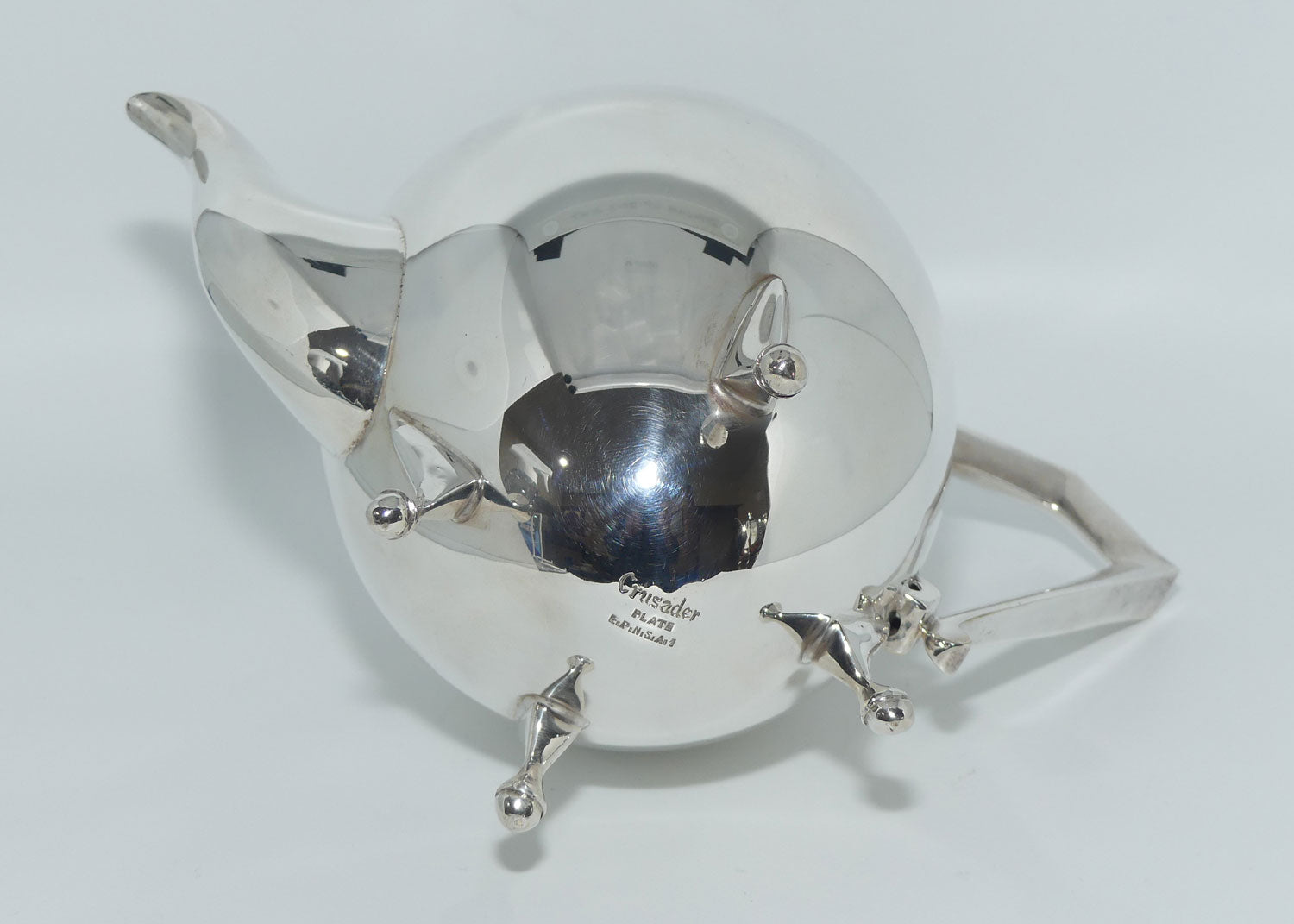 Crusader Plate EPNS A1 3 piece tea service | Mid Century Modernist design