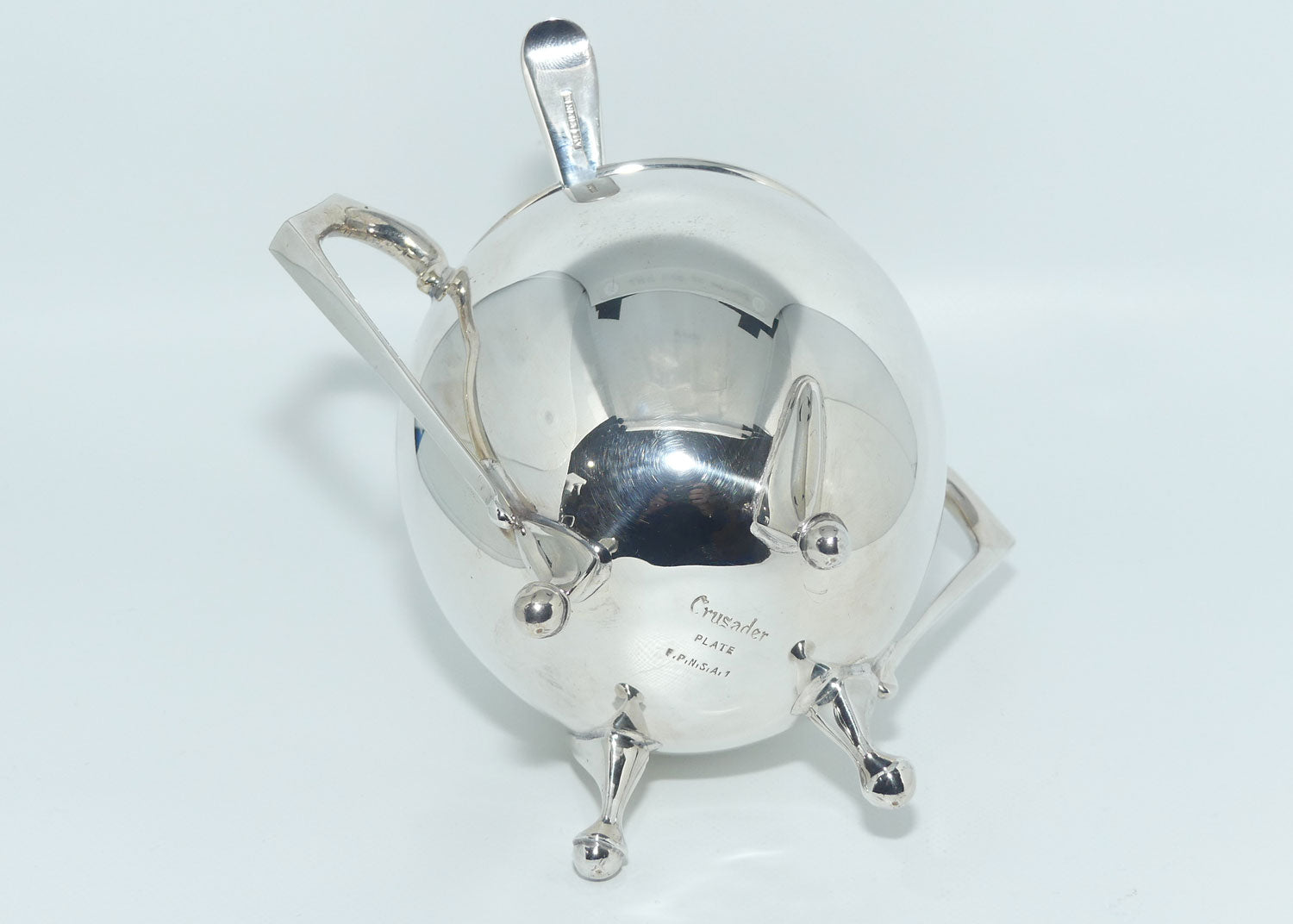 Crusader Plate EPNS A1 3 piece tea service | Mid Century Modernist design