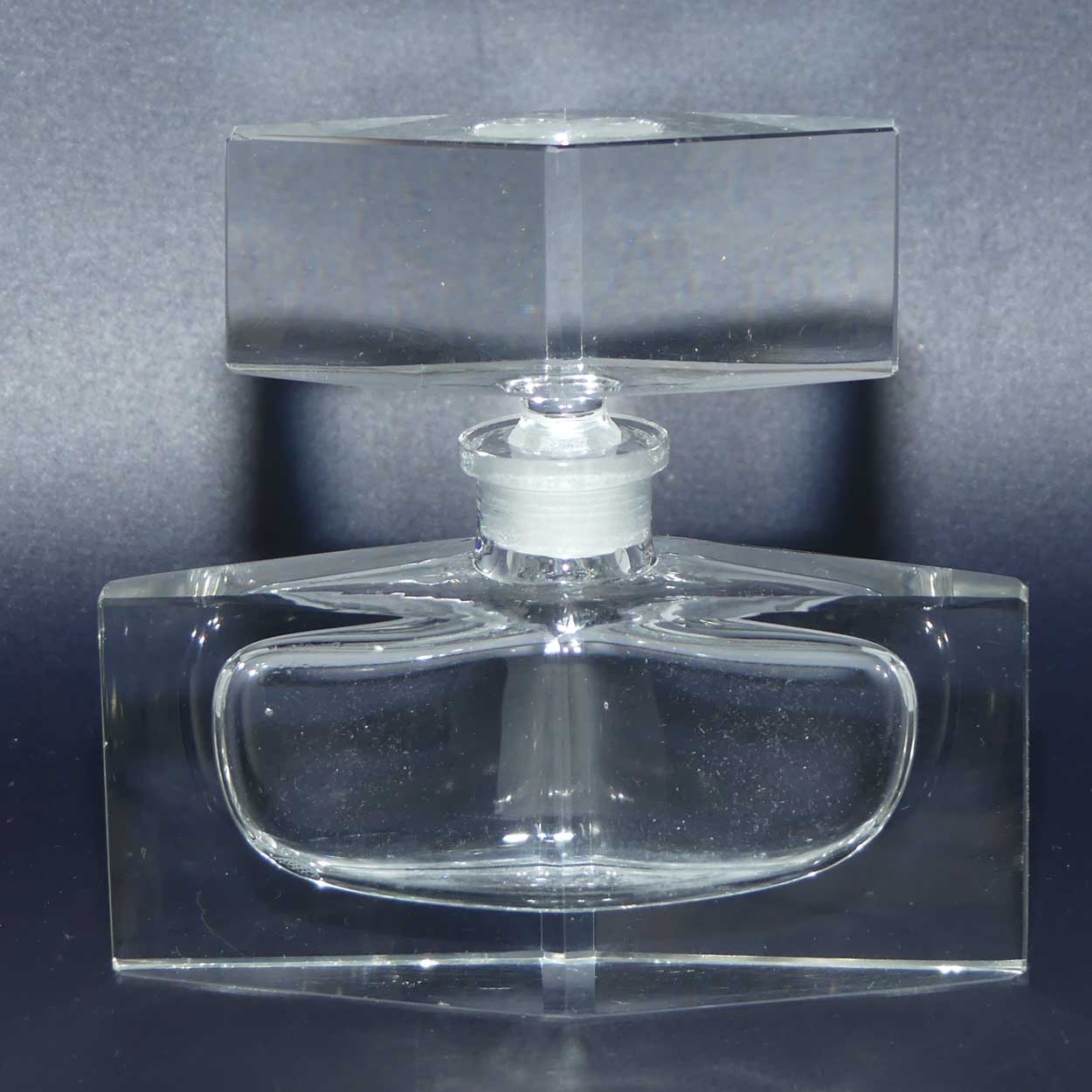 Art Deco Cubist style Crystal perfume bottle