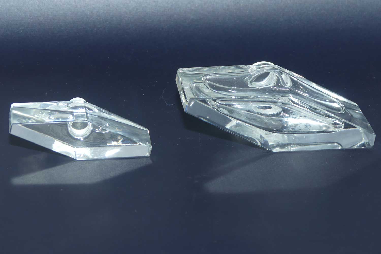 Art Deco Cubist style Crystal perfume bottle