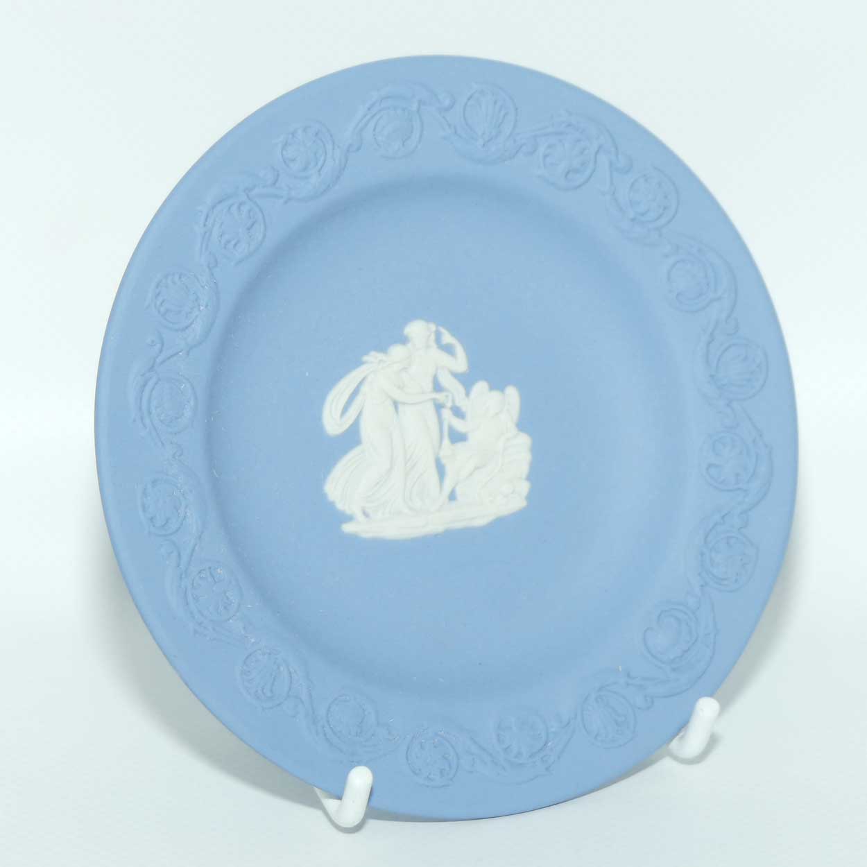 Wedgwood Jasper | Embossed Border | 2 Maidens and Cupid miniature plate | no box