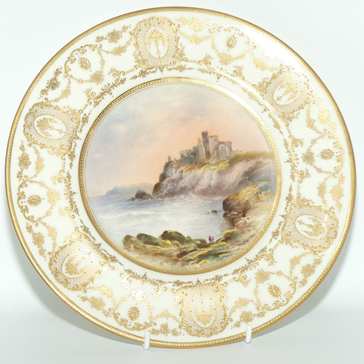 Royal Doulton hand painted Tantallon Castle plate (Curnock)
