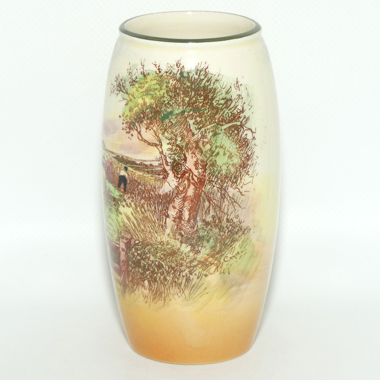 Royal Doulton Rustic England 7493 cylinder vase D5694