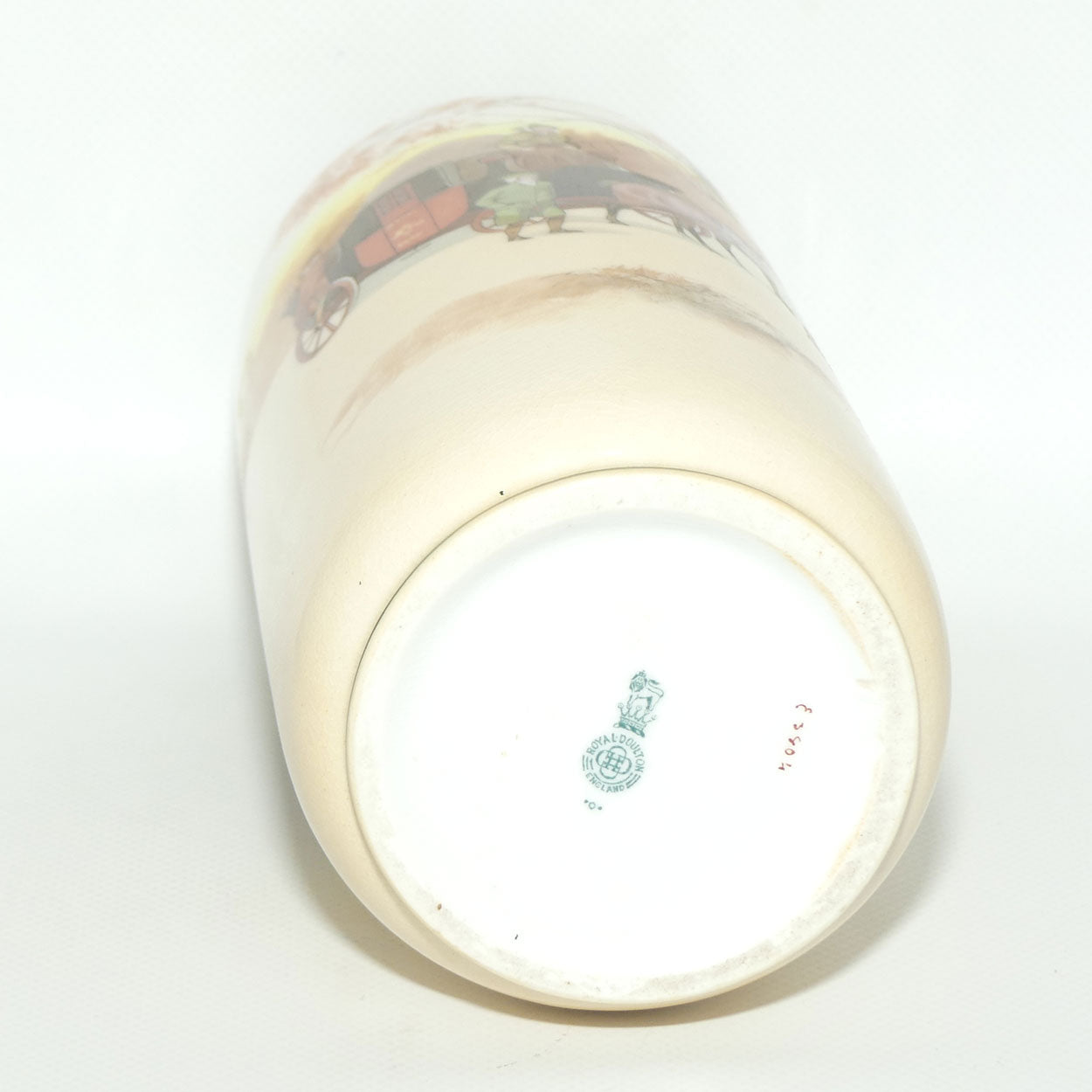 Royal Doulton Coaching Days tall cylindrical vase | Shape 1301 | E3804