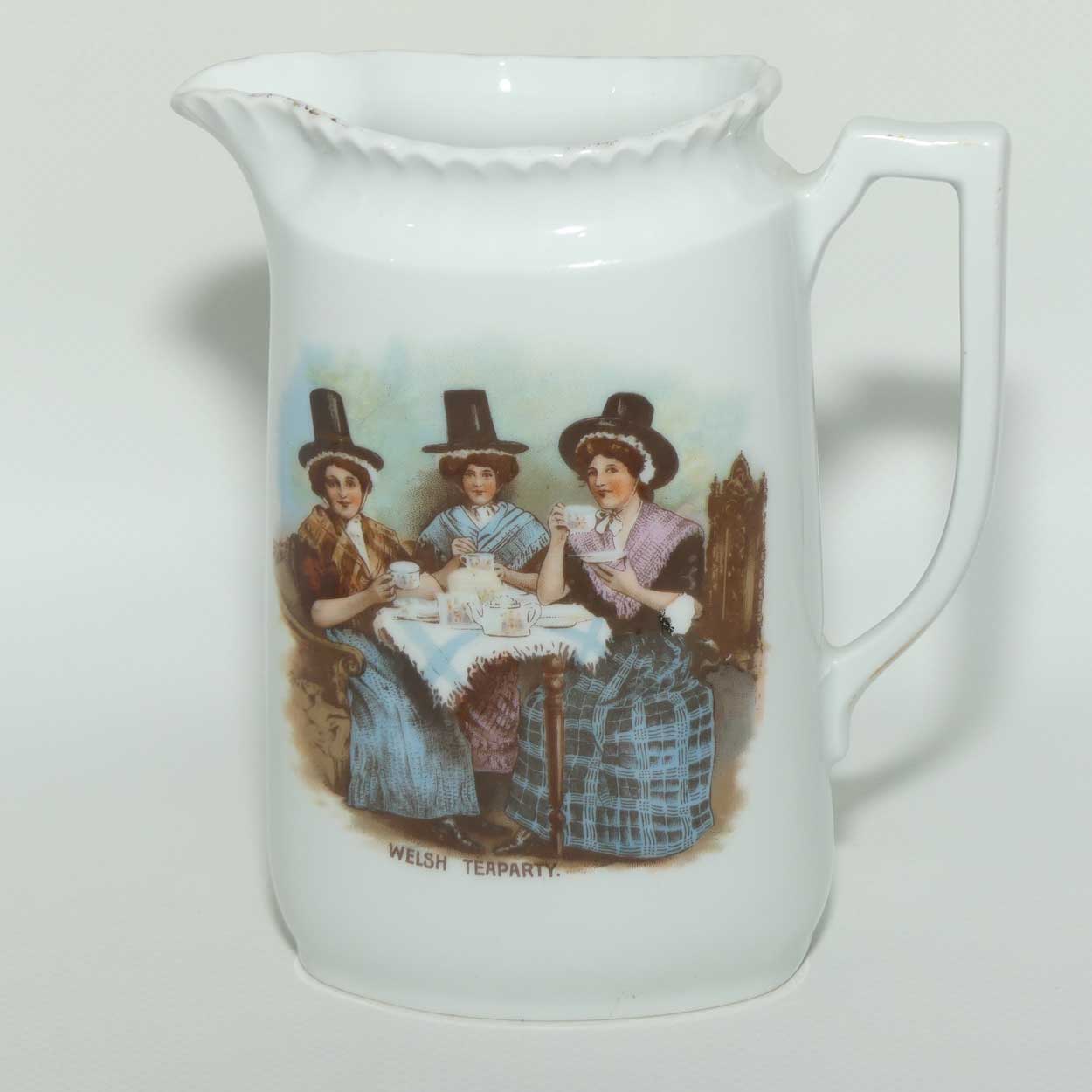 Victoria Czechoslovakia milk jug | Welsh Teaparty scene | Het Gymreig