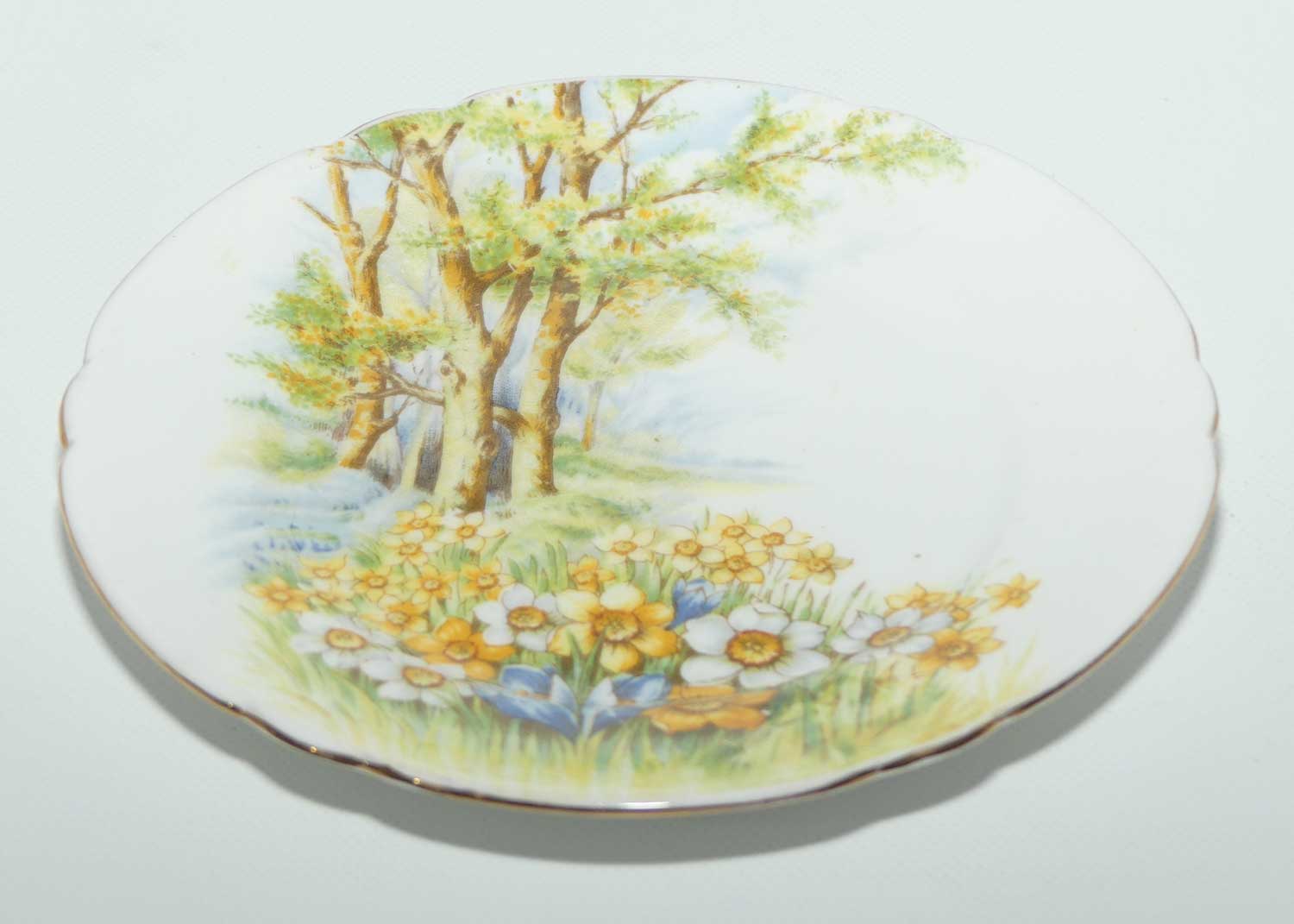 Shelley Daffodil Time tea plate | 15cm | Gilt Trim | 13370