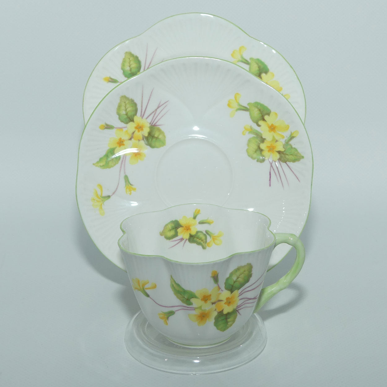 Shelley Dainty Shape Primrose pattern trio | 13430 | Shelley trios