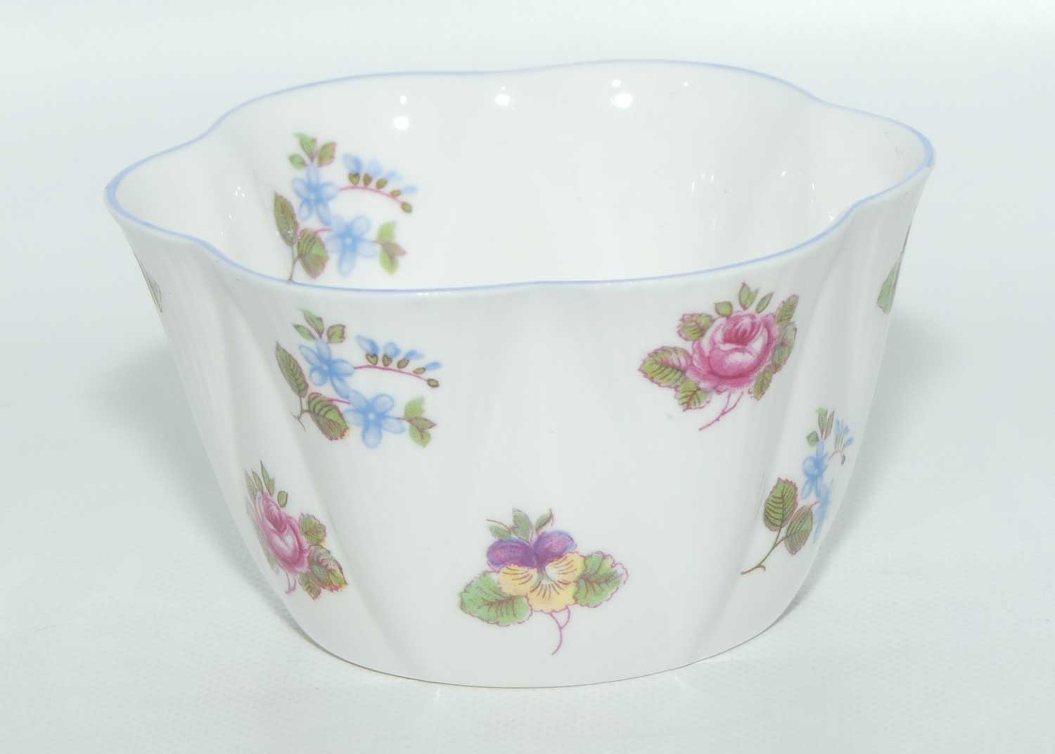 Shelley Dainty shape Rose, Pansy, Forget Me Not sugar bowl | coffee size | Pattern 13424