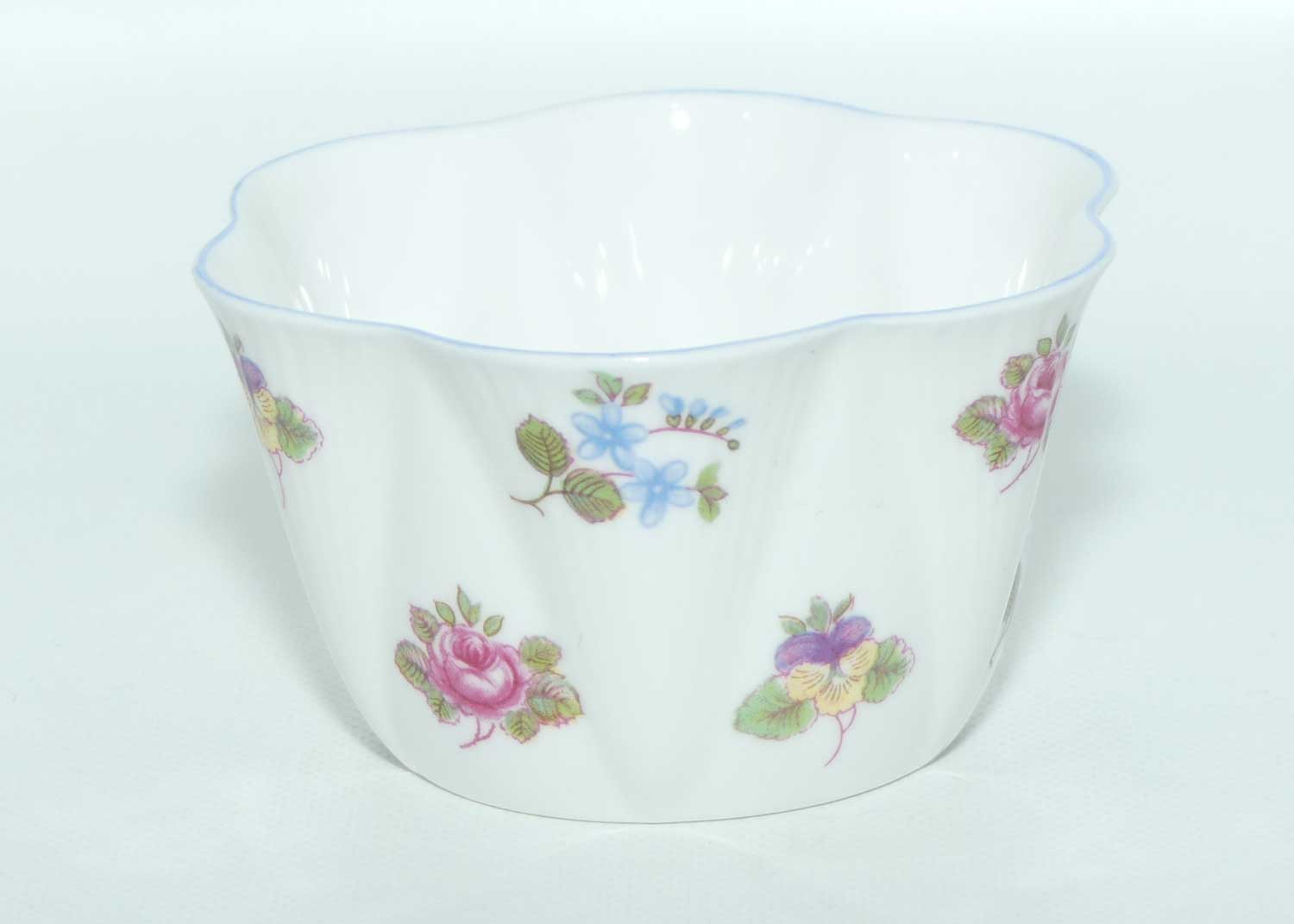 Shelley Dainty shape Rose, Pansy, Forget Me Not sugar bowl | coffee size | Pattern 13424