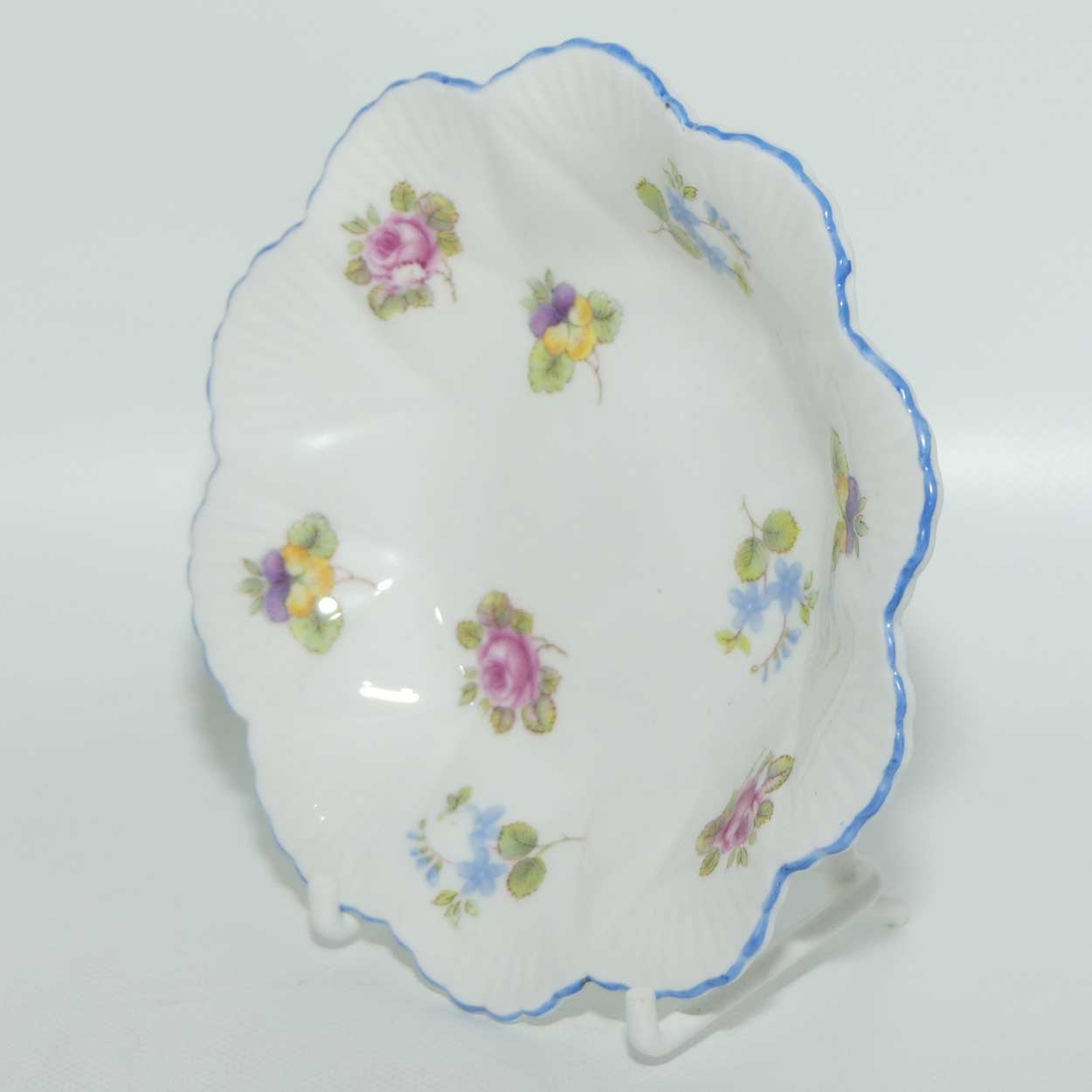 Shelley Dainty shape Rose, Pansy, Forget Me Not pin dish