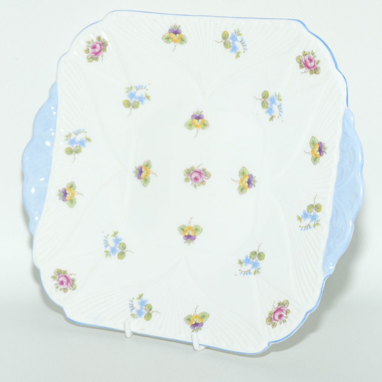Shelley Dainty shape Rose, Pansy, Forget Me Not cake or sandwich plate