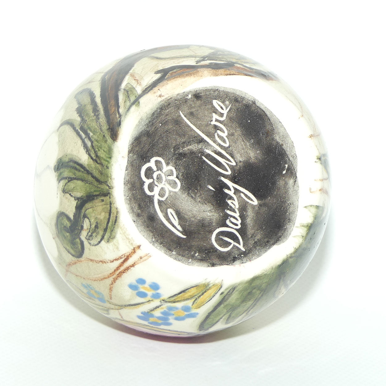 Australian Pottery | Daisyware Pottery ball vase | Small | Roses and Daisy Decor