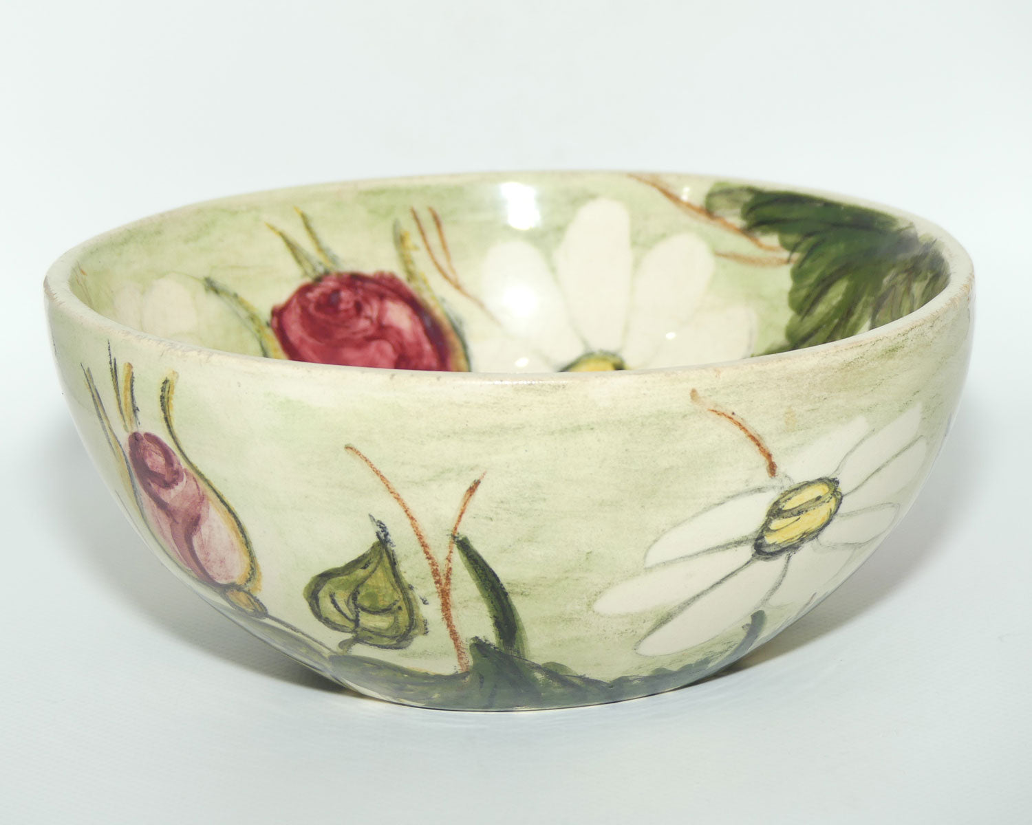 Australian Pottery | Daisyware Pottery bowl | 17cm diam | Roses and Daisy Decor