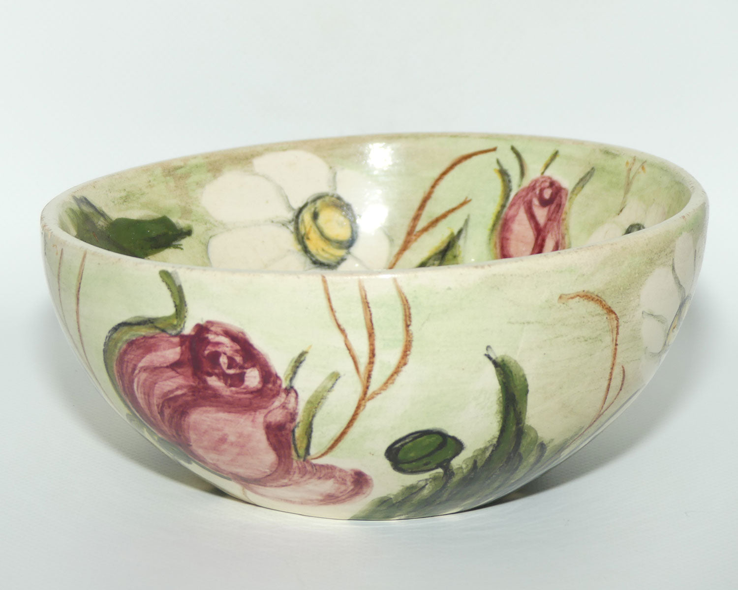 Australian Pottery | Daisyware Pottery bowl | 17cm diam | Roses and Daisy Decor
