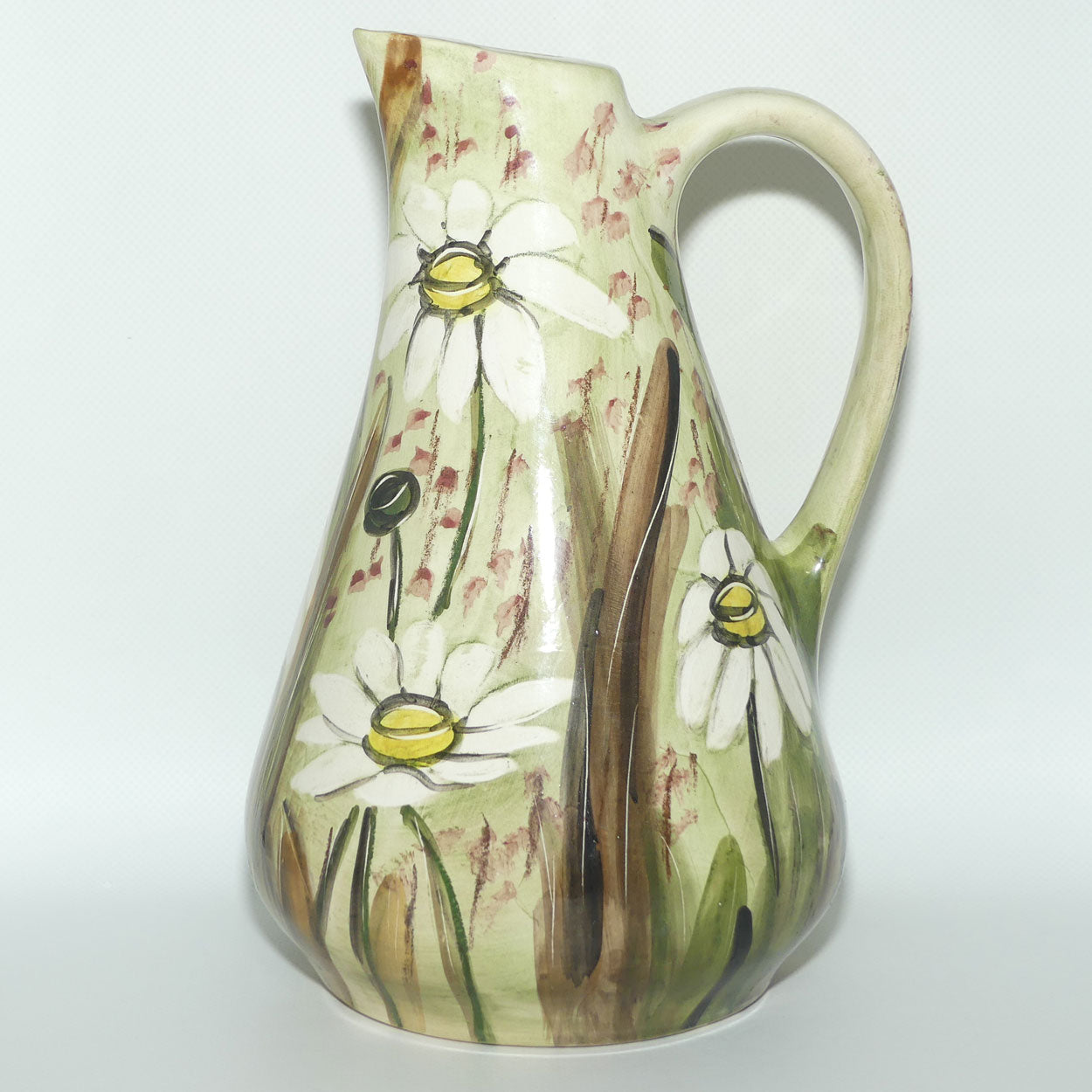 Australian Pottery | Daisyware Pottery tall jug | Australian Flower Decor