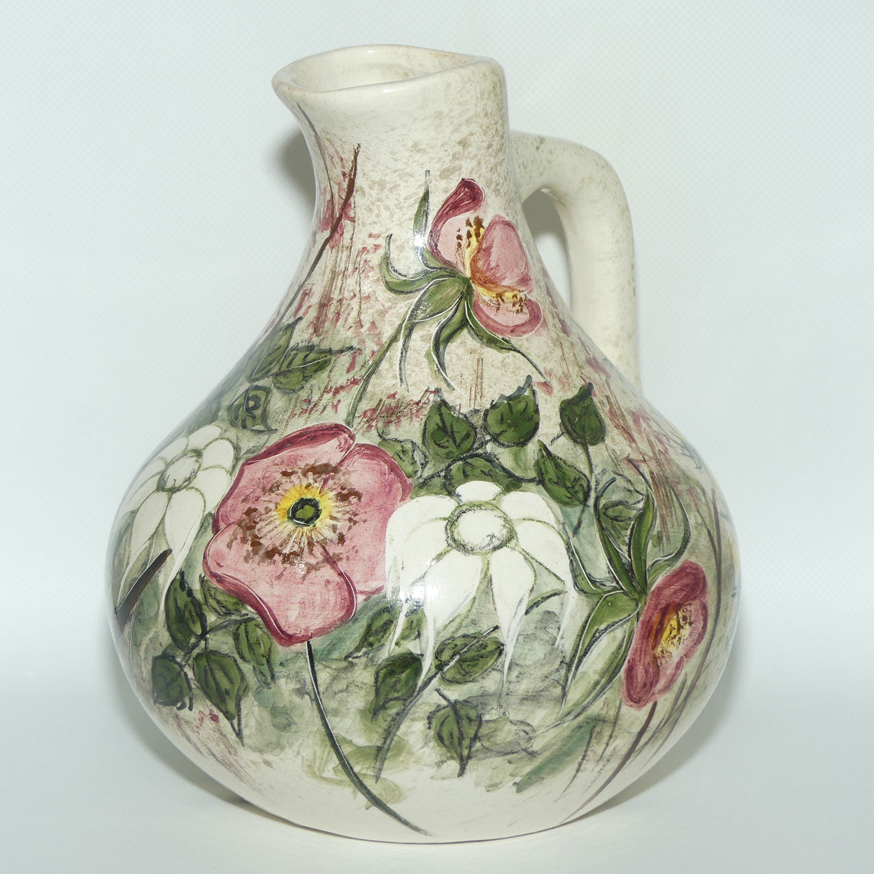 Australian Pottery | Daisyware Pottery wide body jug | Australian Wildflower Decor