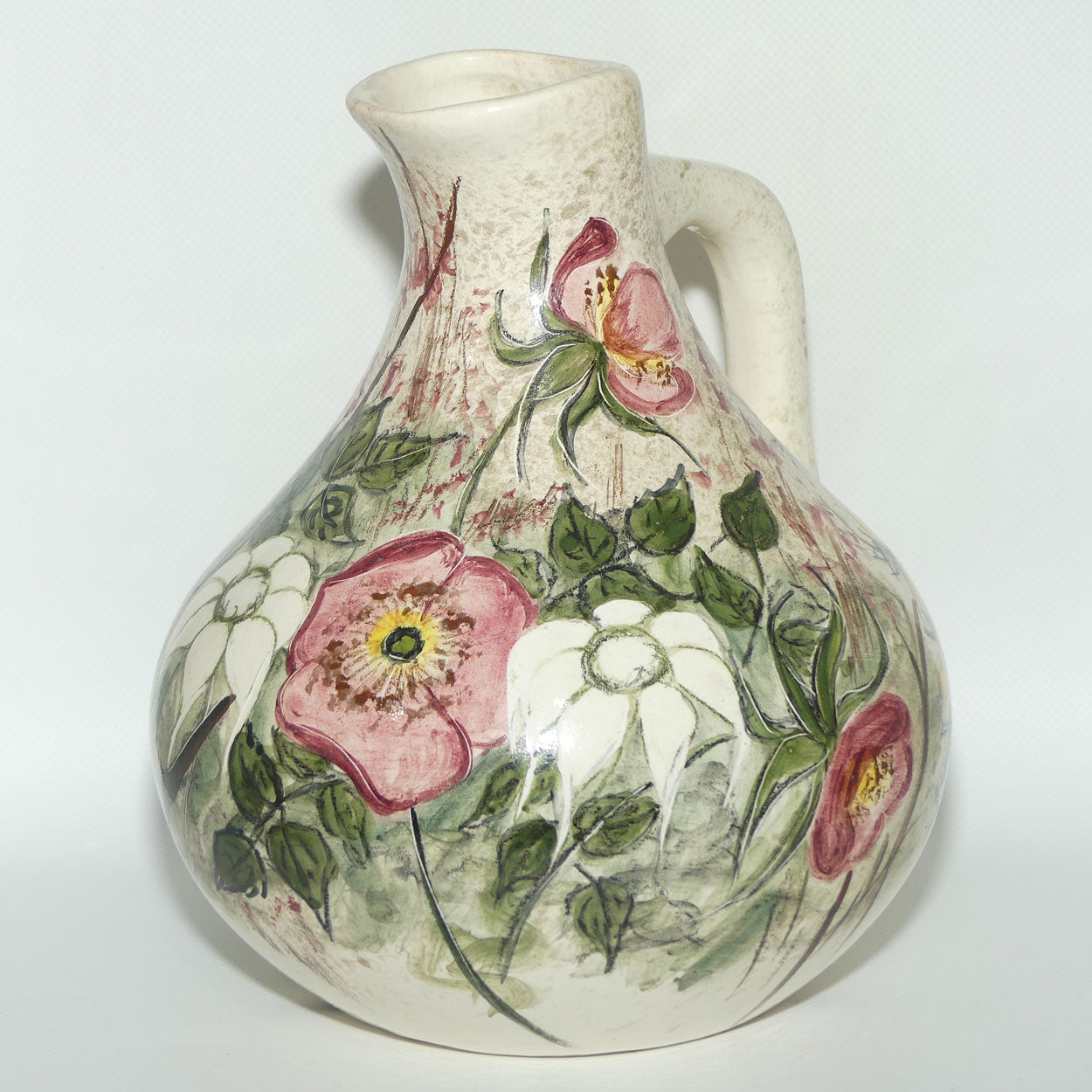 Australian Pottery | Daisyware Pottery wide body jug | Australian Wildflower Decor