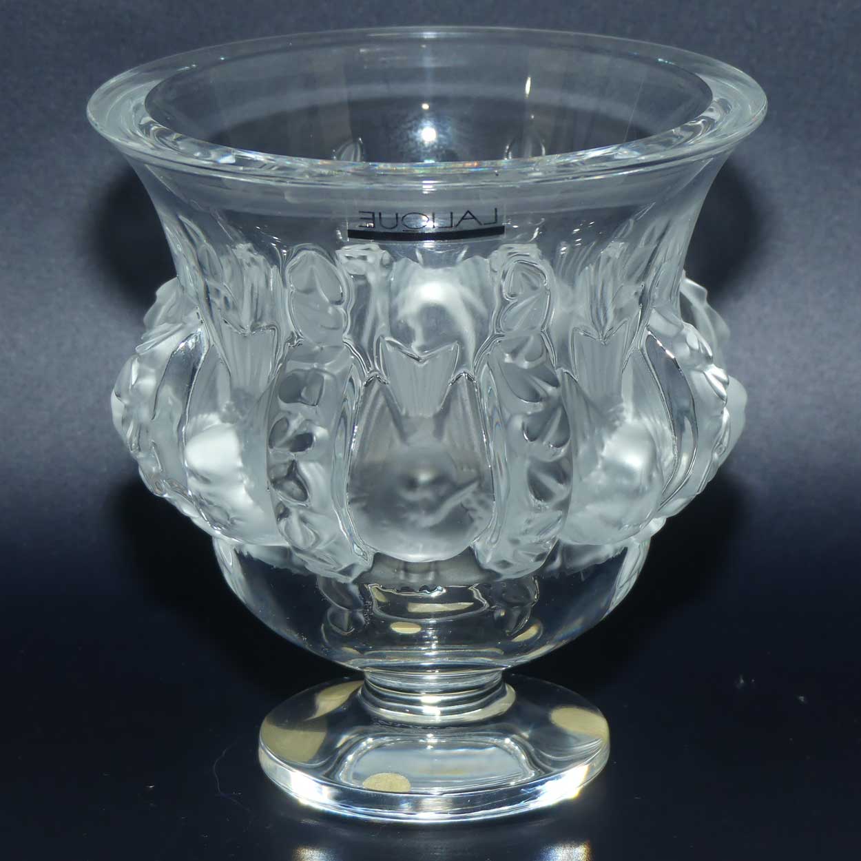 Lalique France Dampierre vase | Original label intact