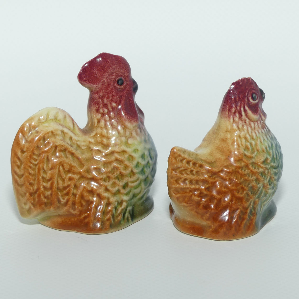 Darbyshire Pottery Aust | attrib | Rooster and Chicken Novelty Salt and Pepper