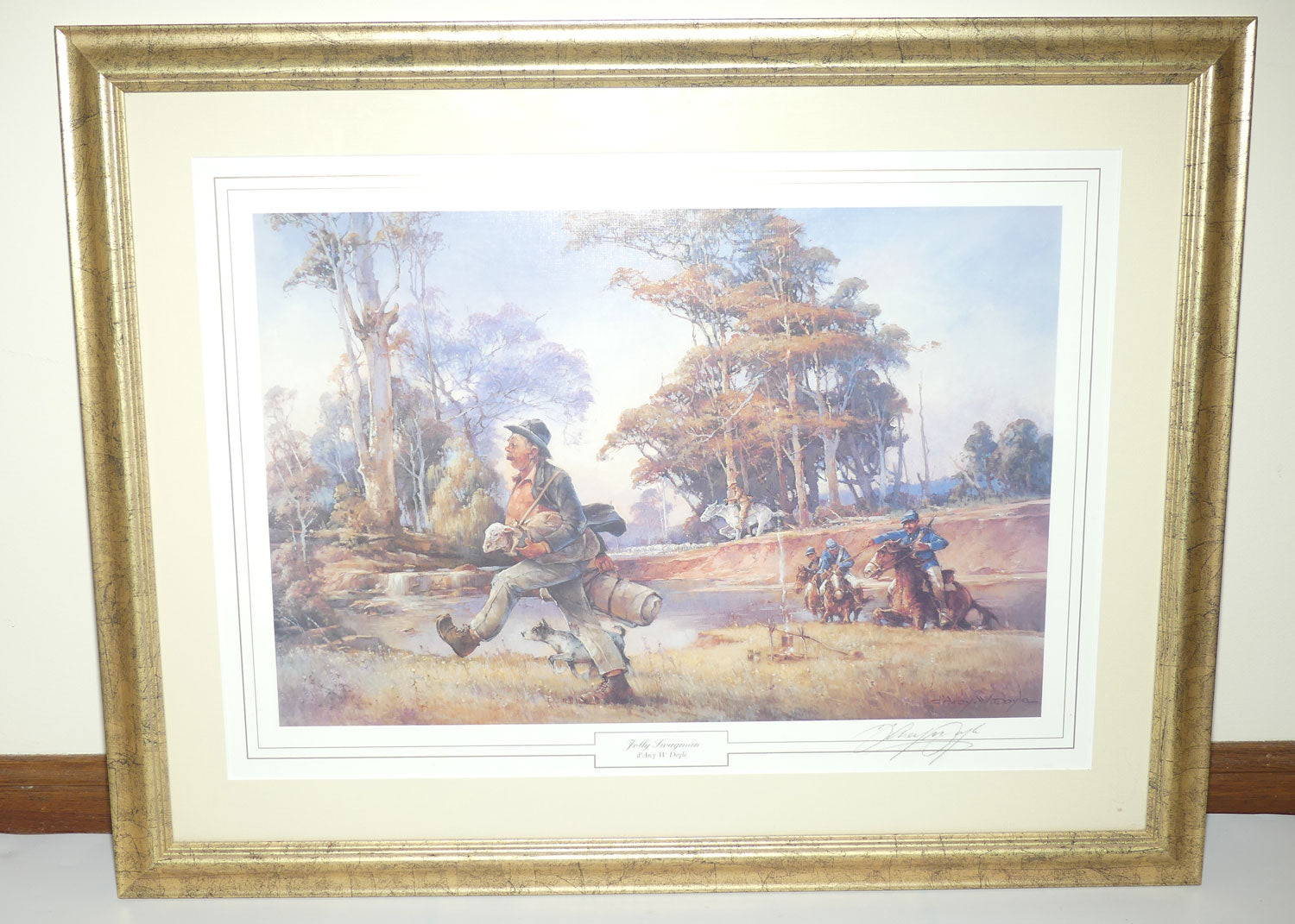 Darcy W Doyle gilt framed print | Jolly Swagman | Artist Signed