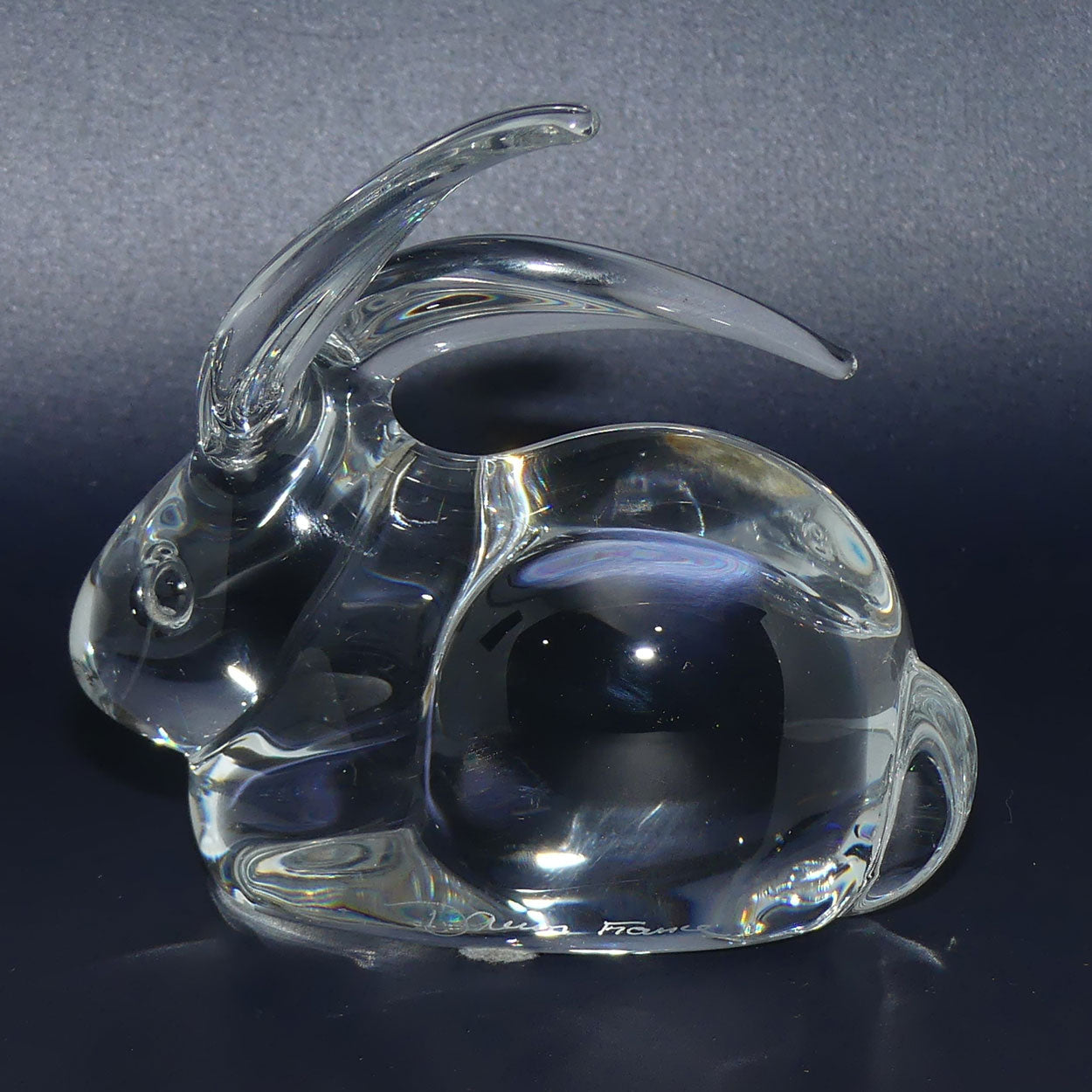 Daum ドーム　ウサギ　PETIT LAPIN　クリスタル　置物　フランス製 Daum France Crystal Lop Eared Rabbit figure