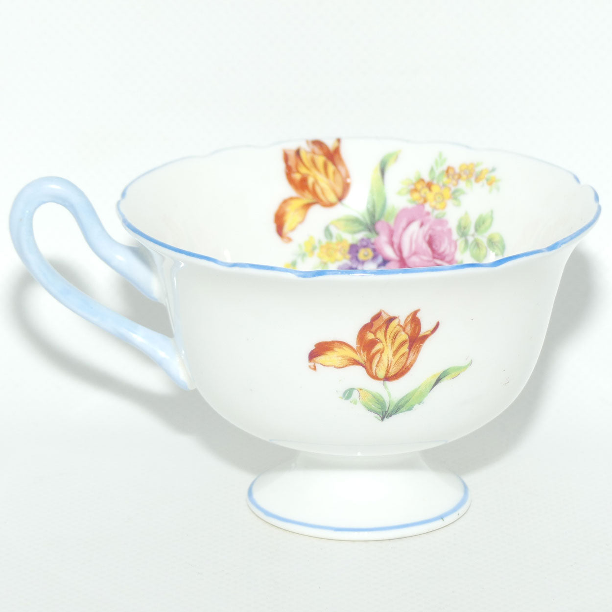 Shelley Gainsborough shape Butcher's Crocus and Rose Spray pattern duo