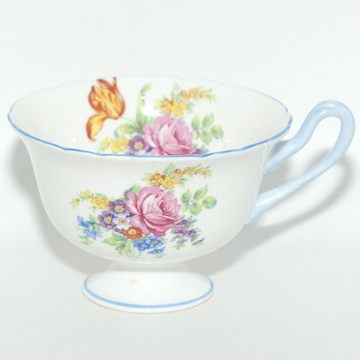 Shelley Gainsborough shape Butcher's Crocus and Rose Spray pattern duo